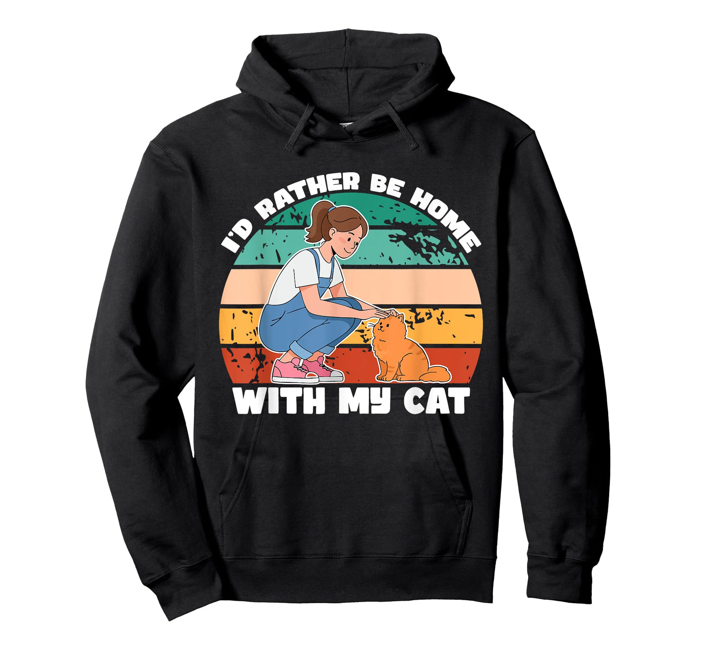 Home with My Cat, Cat Moms Club, Feline Moms Apparel T-Shirt