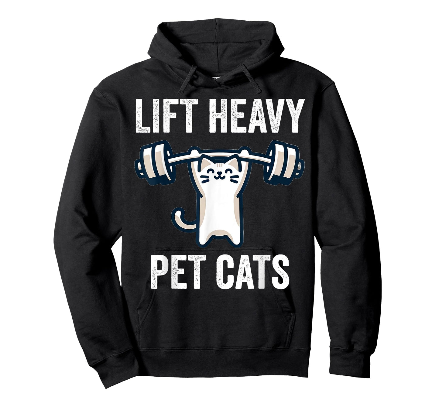 Lift Heavy Pet Cats Funny Gym Workout Weight Lifter T-Shirt