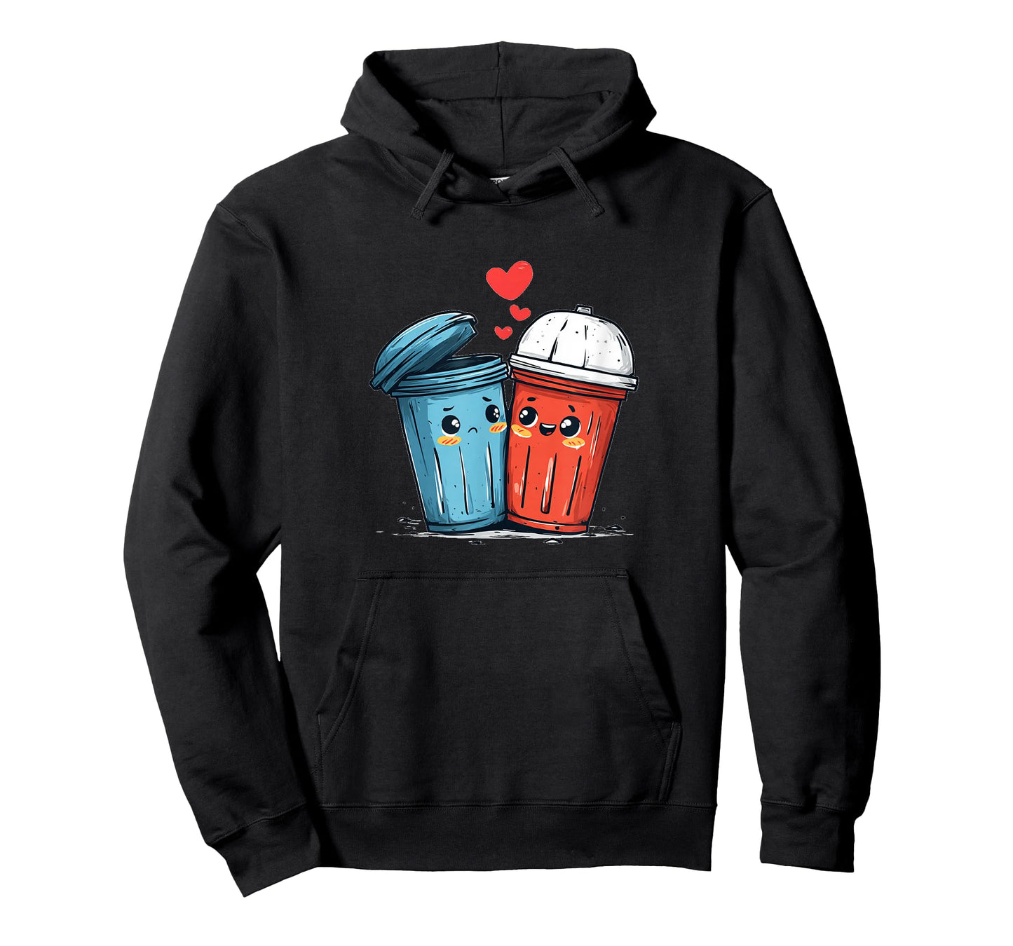 Funny Loving Trash Can Graphic Costume T-Shirt