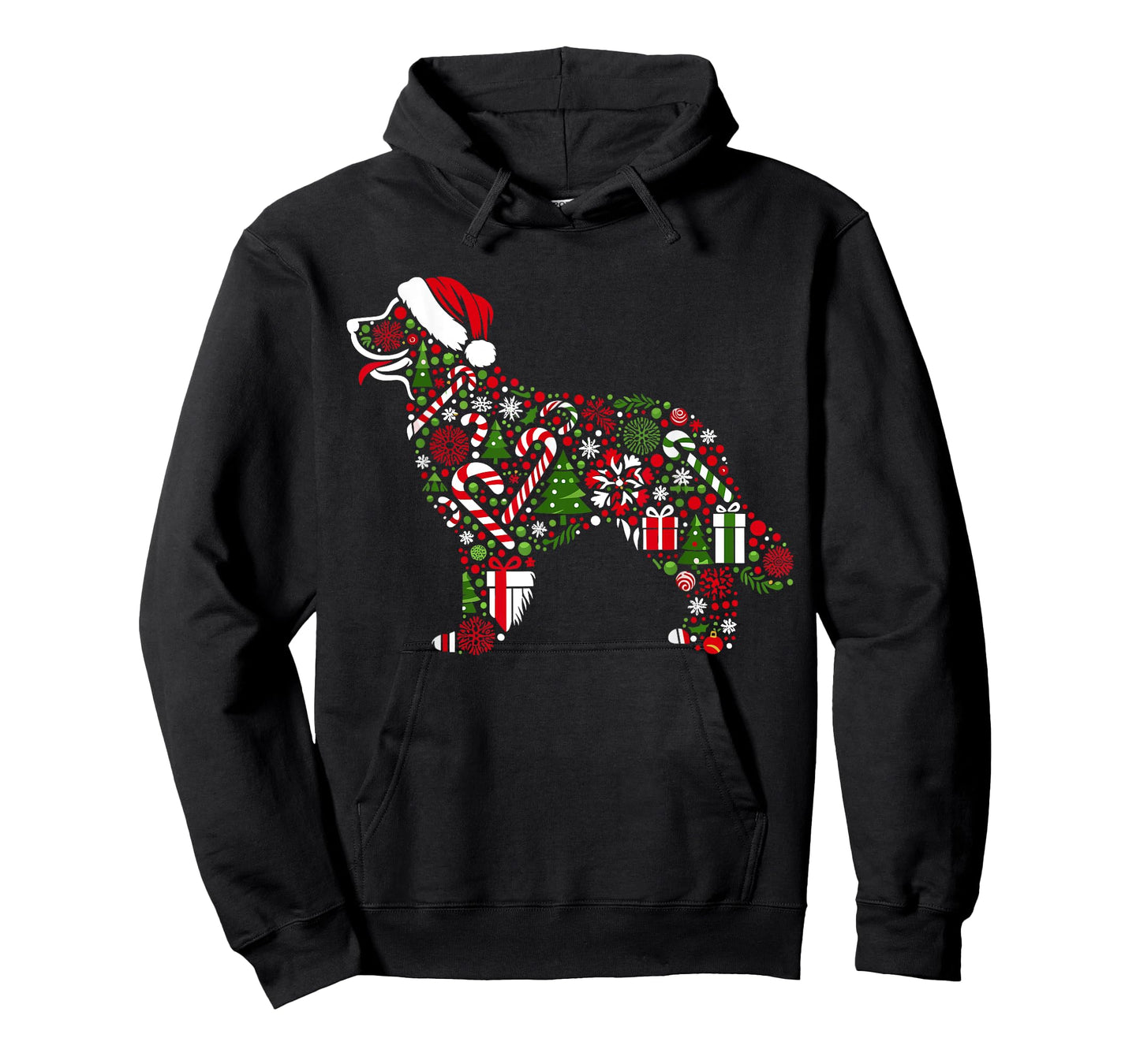 Christmas Tree Candy Golden Retriever Santa Christmas Kids T-Shirt