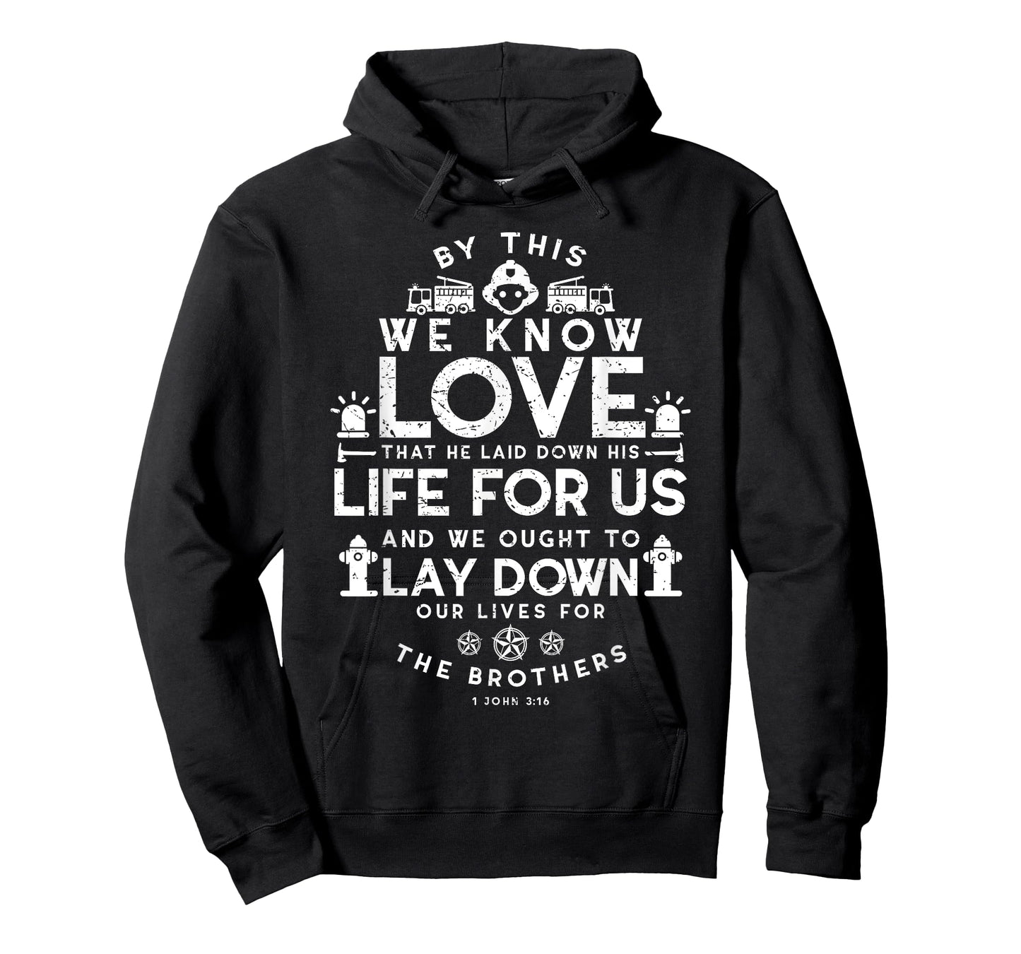 Christian Firefighter Bible Verse Religious John 3:16 Shirt