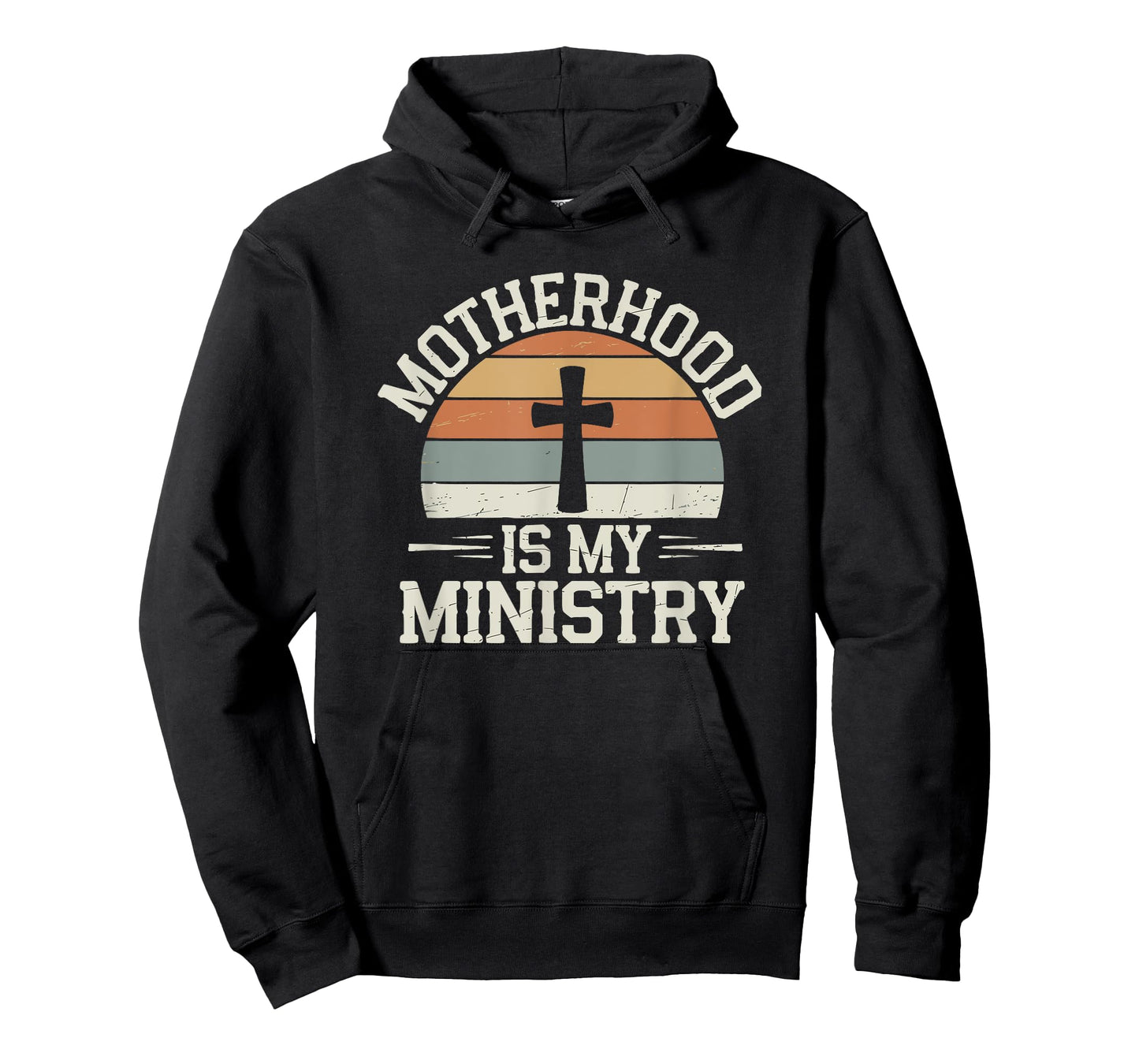 Motherhood Is My Ministry Christian Retro Religious Mom T-Shirt