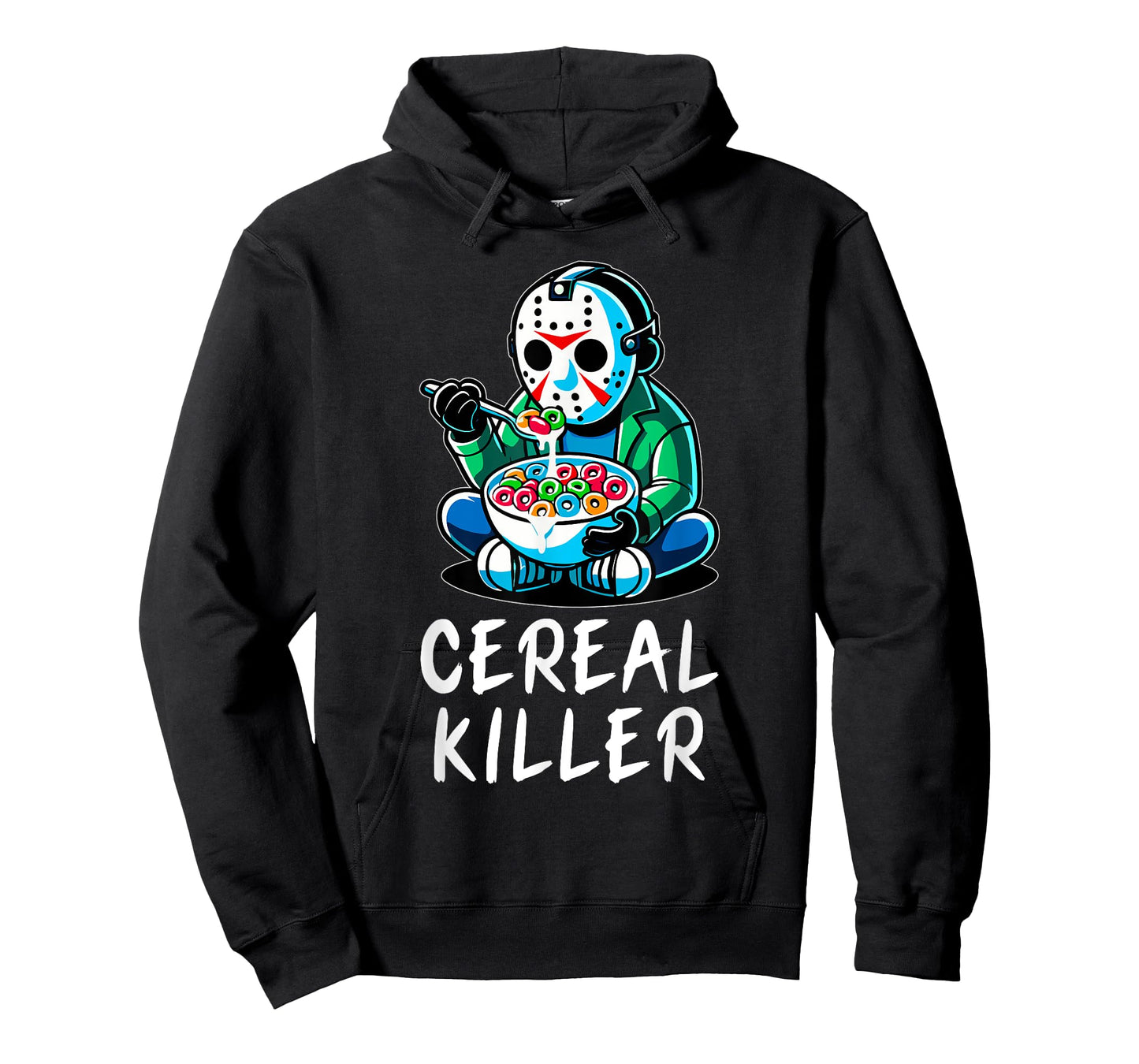 Halloween Spirit Funny Halloween Character Breakfast Cereal Killer Gift Unisex-Adults Black T-Shirt