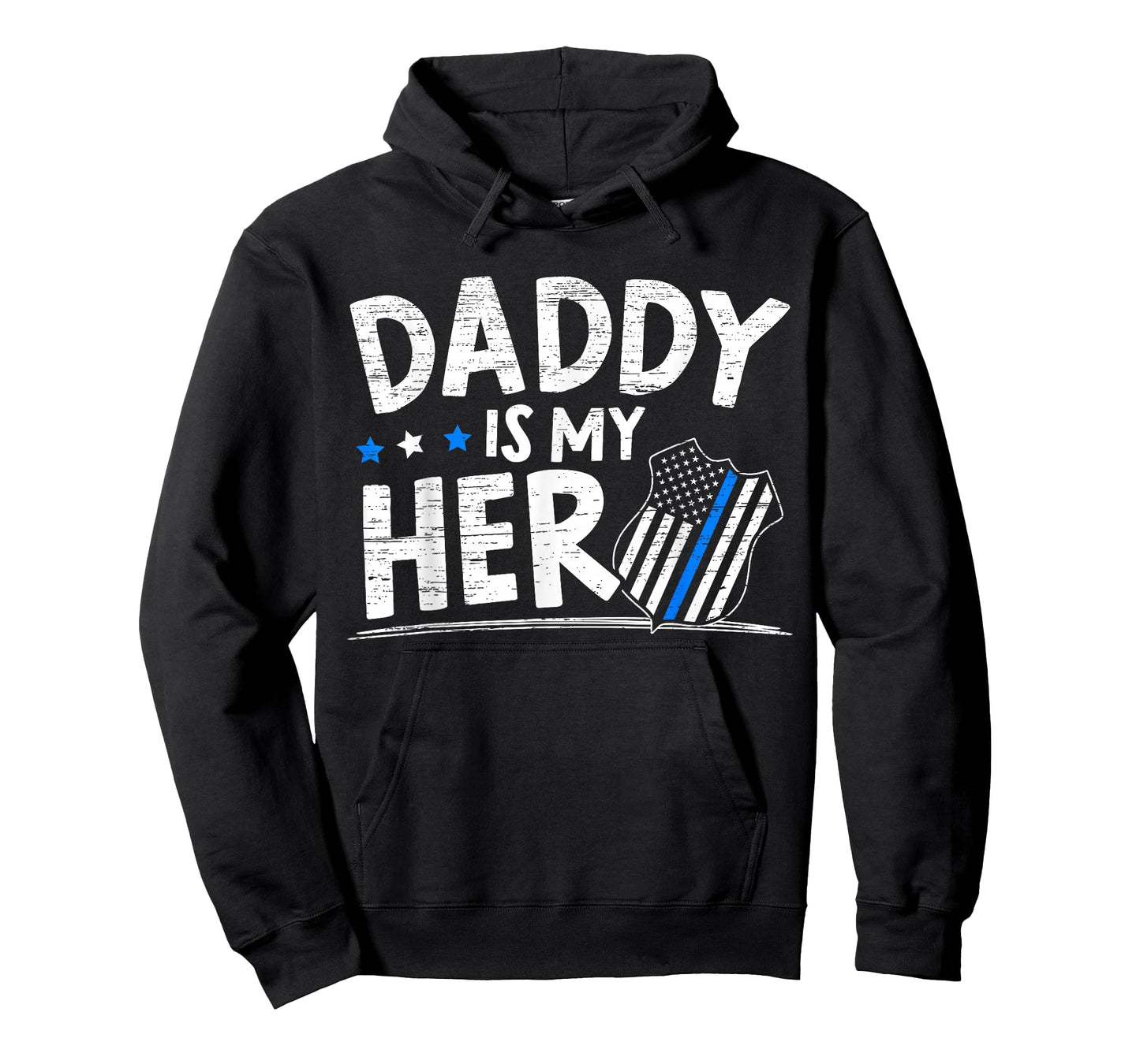 Daddy Is My Hero Kids Police Thin Blue Line Law Enforcement T-Shirt
