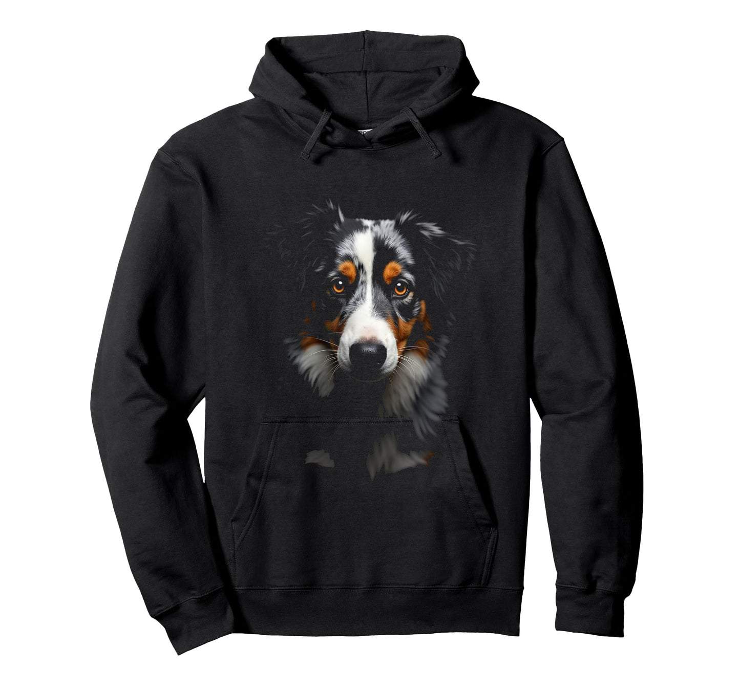 Black Australian Shepherd Dog Aussie Face T-Shirt