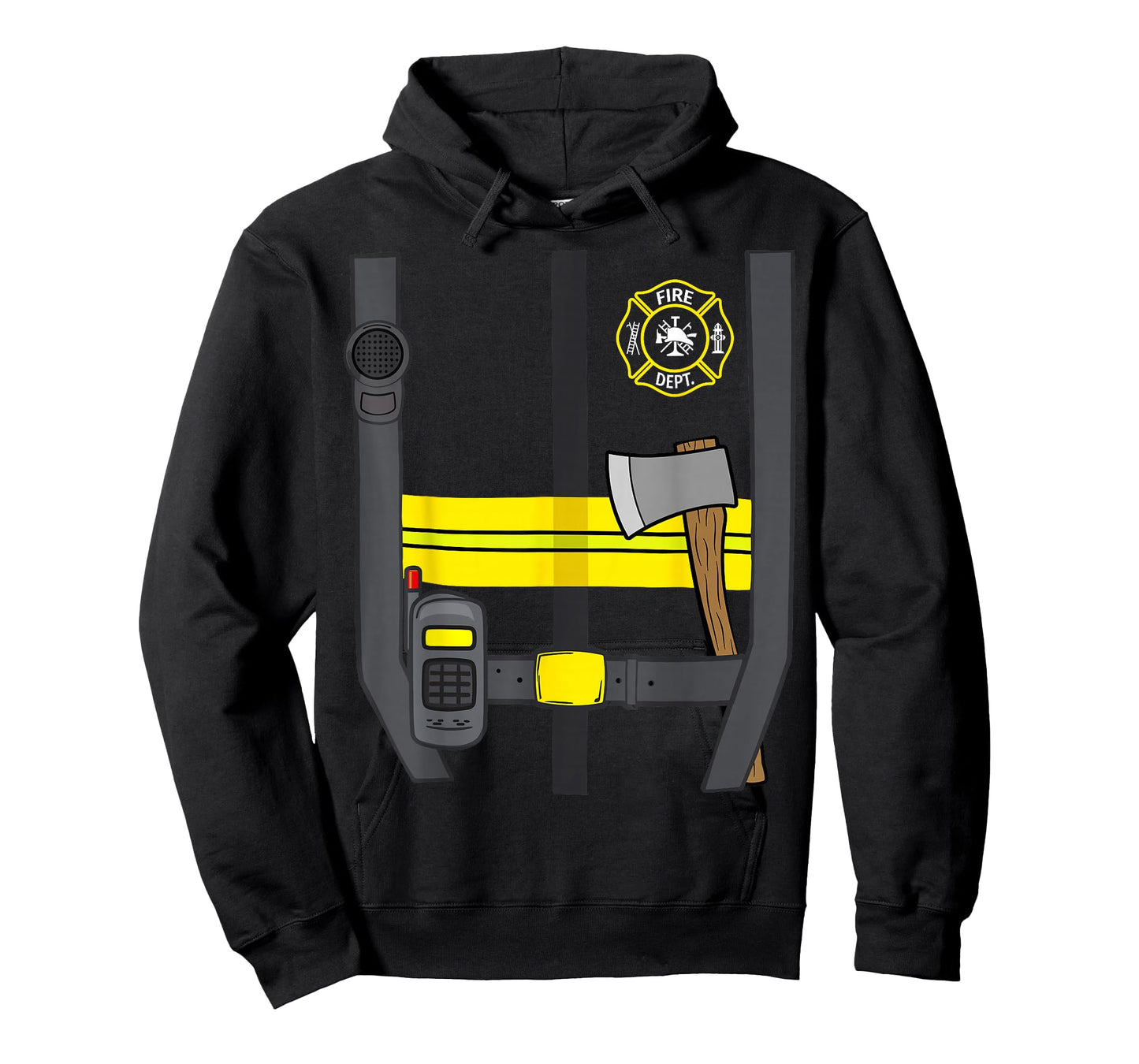 Firefighter Costume Halloween Uniform T-Shirt