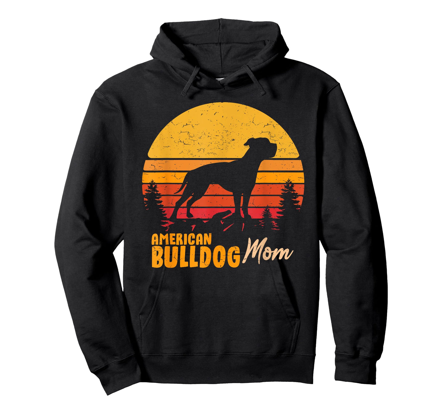 American Bulldog Mom Mom Vintage Retro Dog Woman Tight T-Shirt