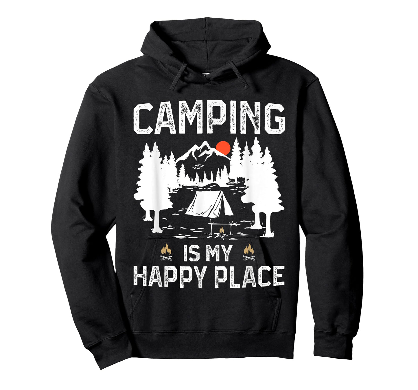 Camping Is My Happy Place Funny Camper Forest Camp Camping T-Shirt