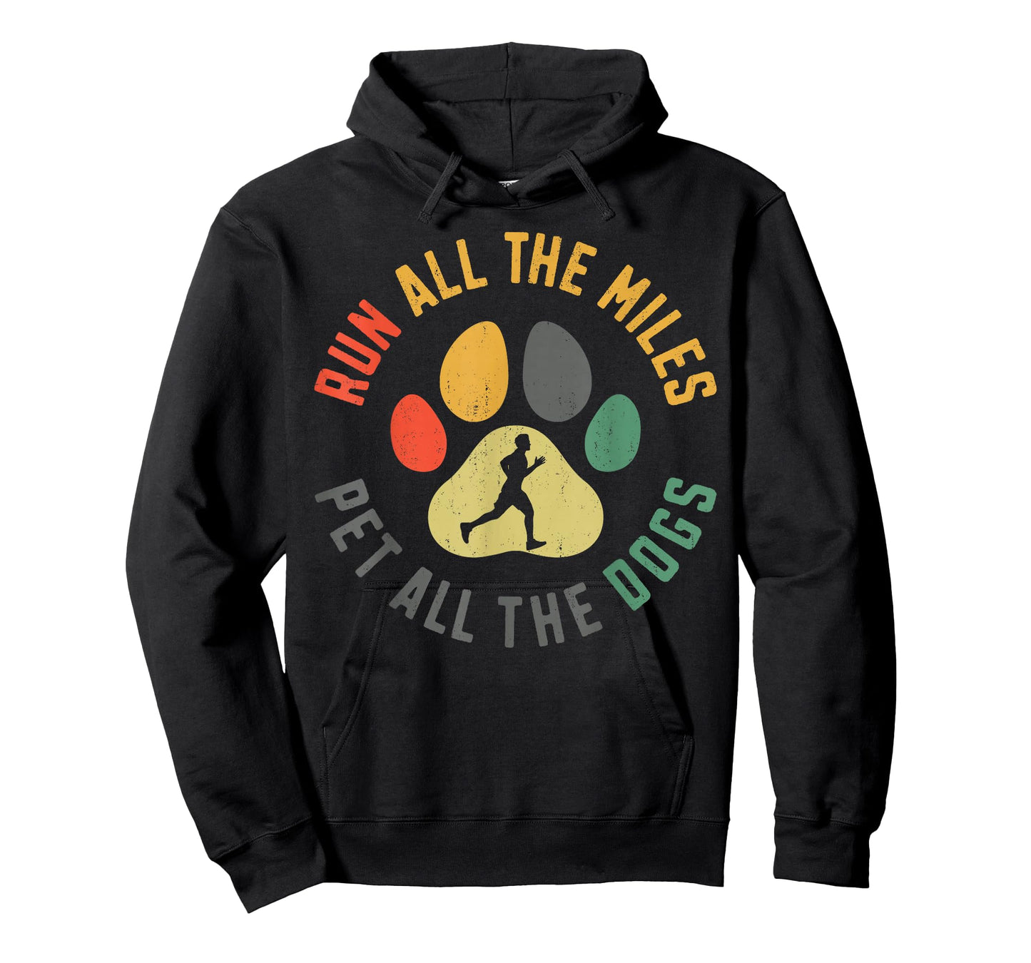 Running Runner Half Marathon Dog Vintage Run All The Miles T-Shirt