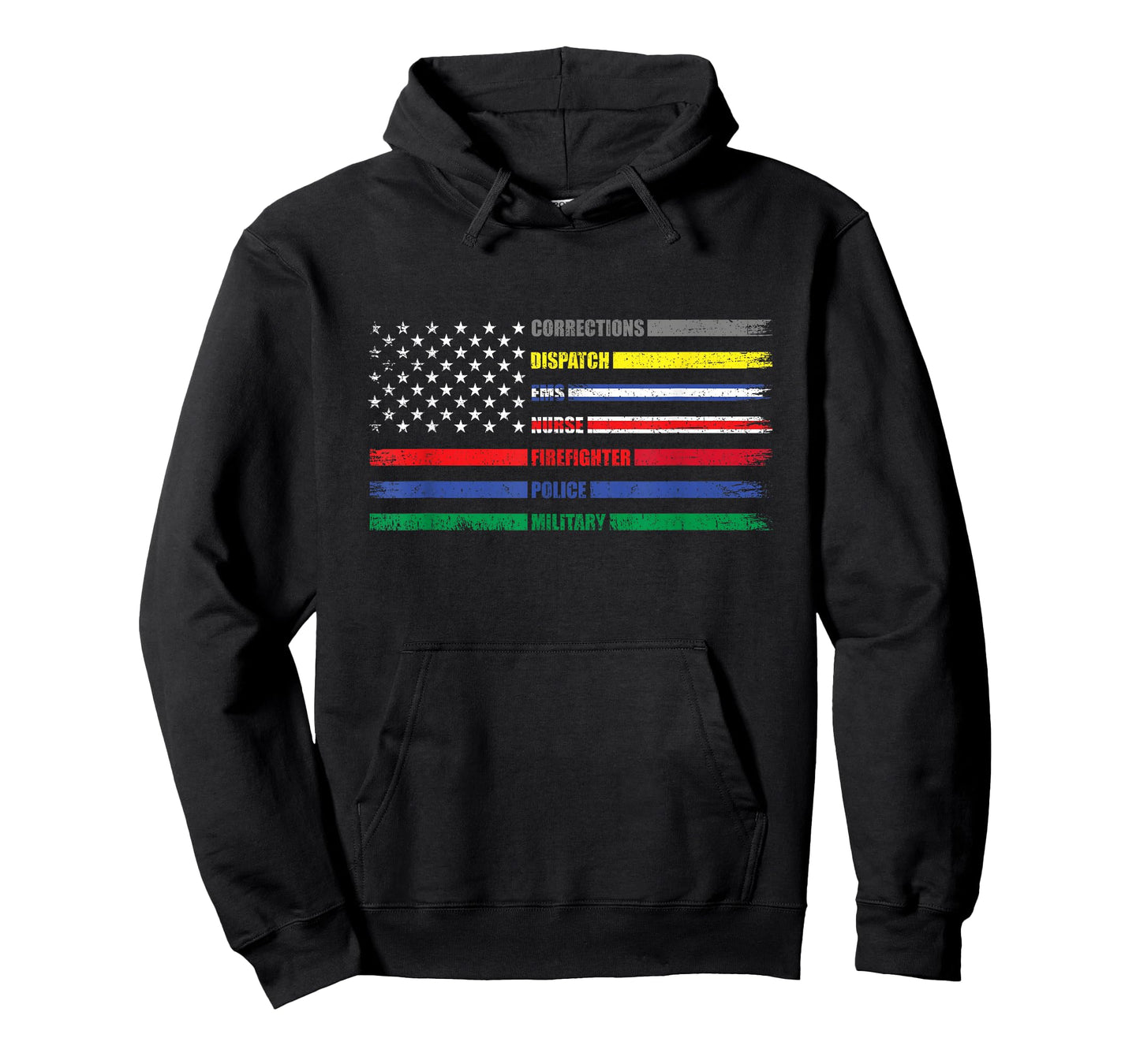 First Responder American Flag EMS POLICE NURSE MILATARY FIRE T-Shirt