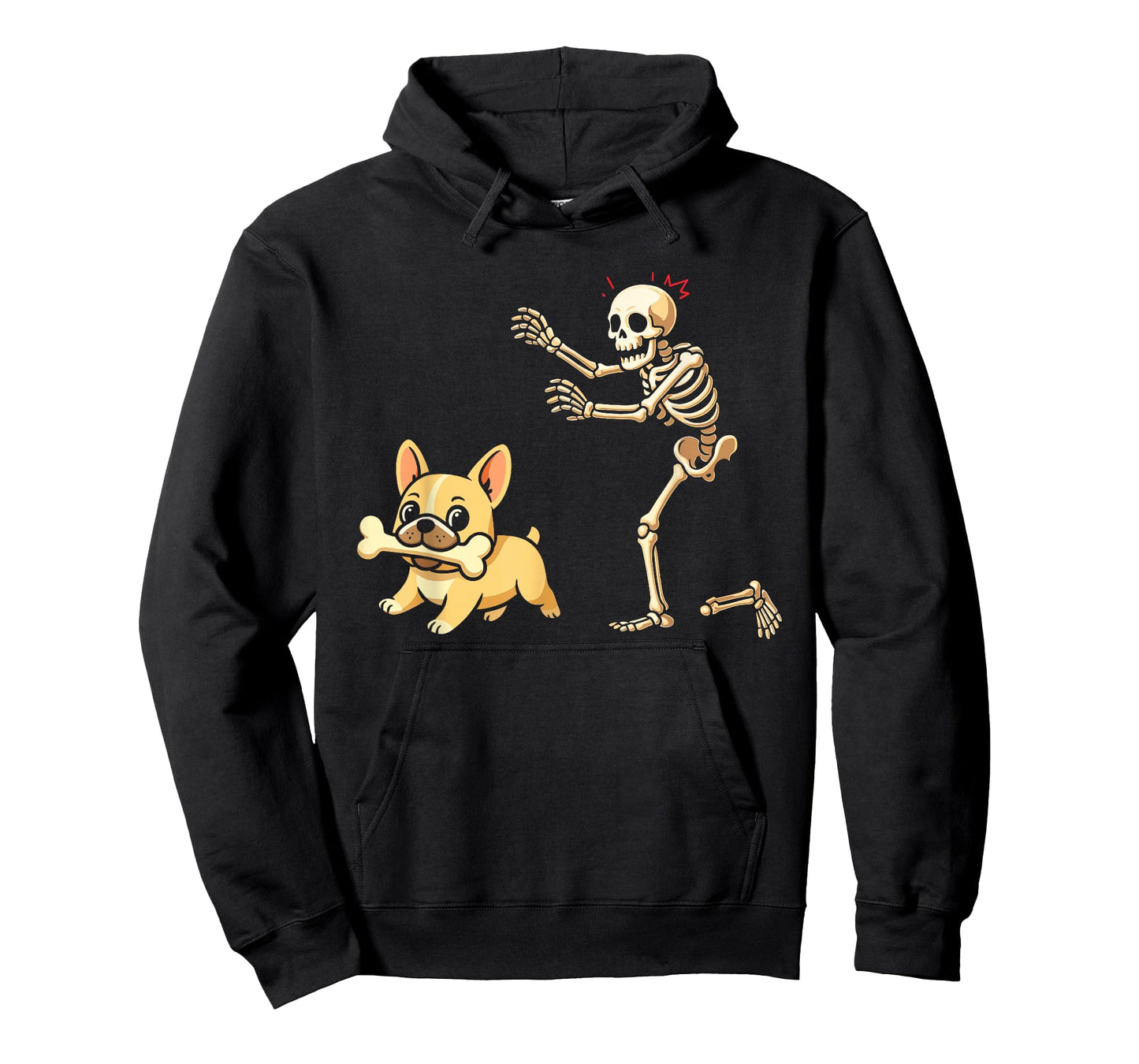 Halloween Dog Funny Skeleton Chasing French Bulldog T-Shirt