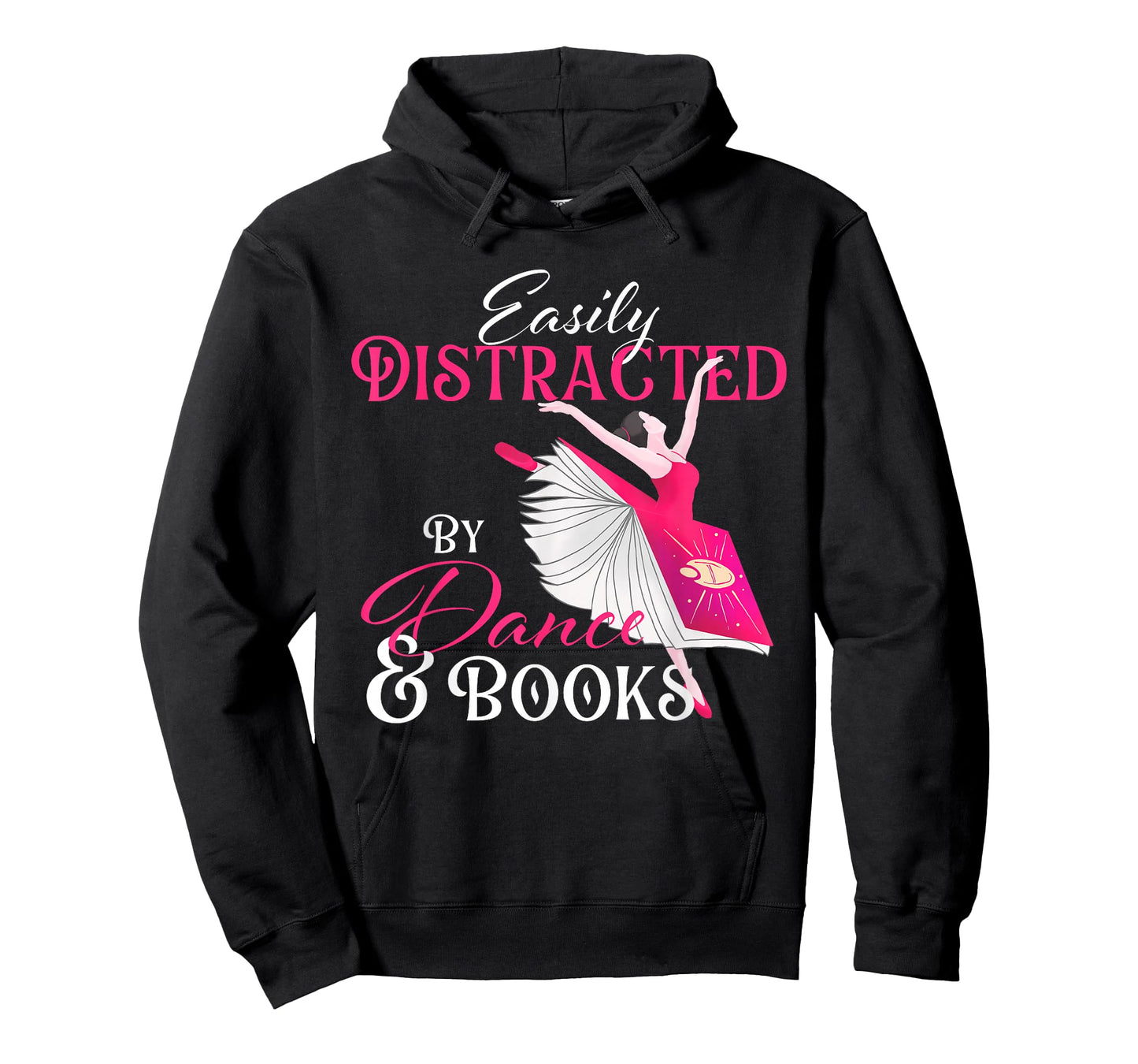 Easily Distracted by Dance & Books - Ballet Dancer Ballerina T-Shirt