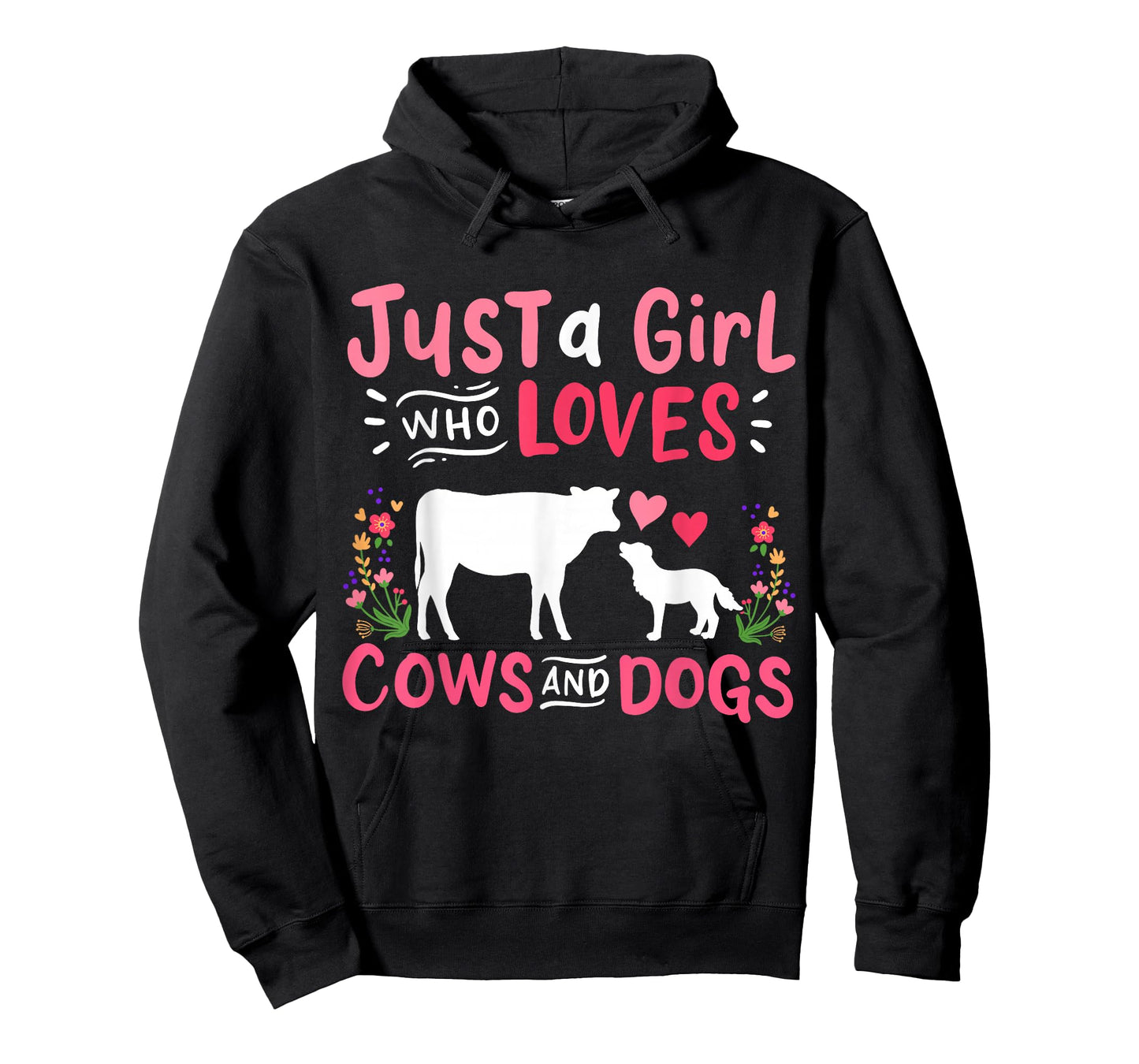 Cow Lover Gift Just a Girl Who Loves Cows and Dogs Farmer T-Shirt