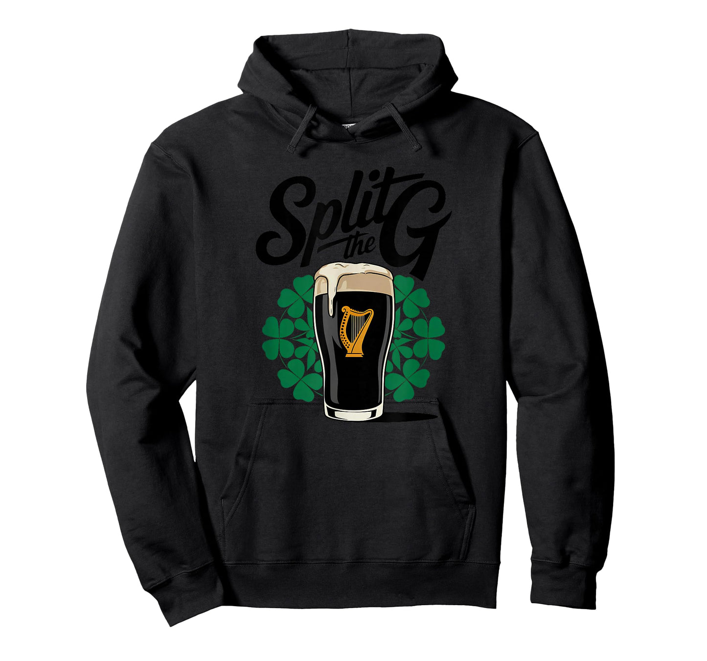 Irish Beer Split The G Shamrock Pint T-Shirt