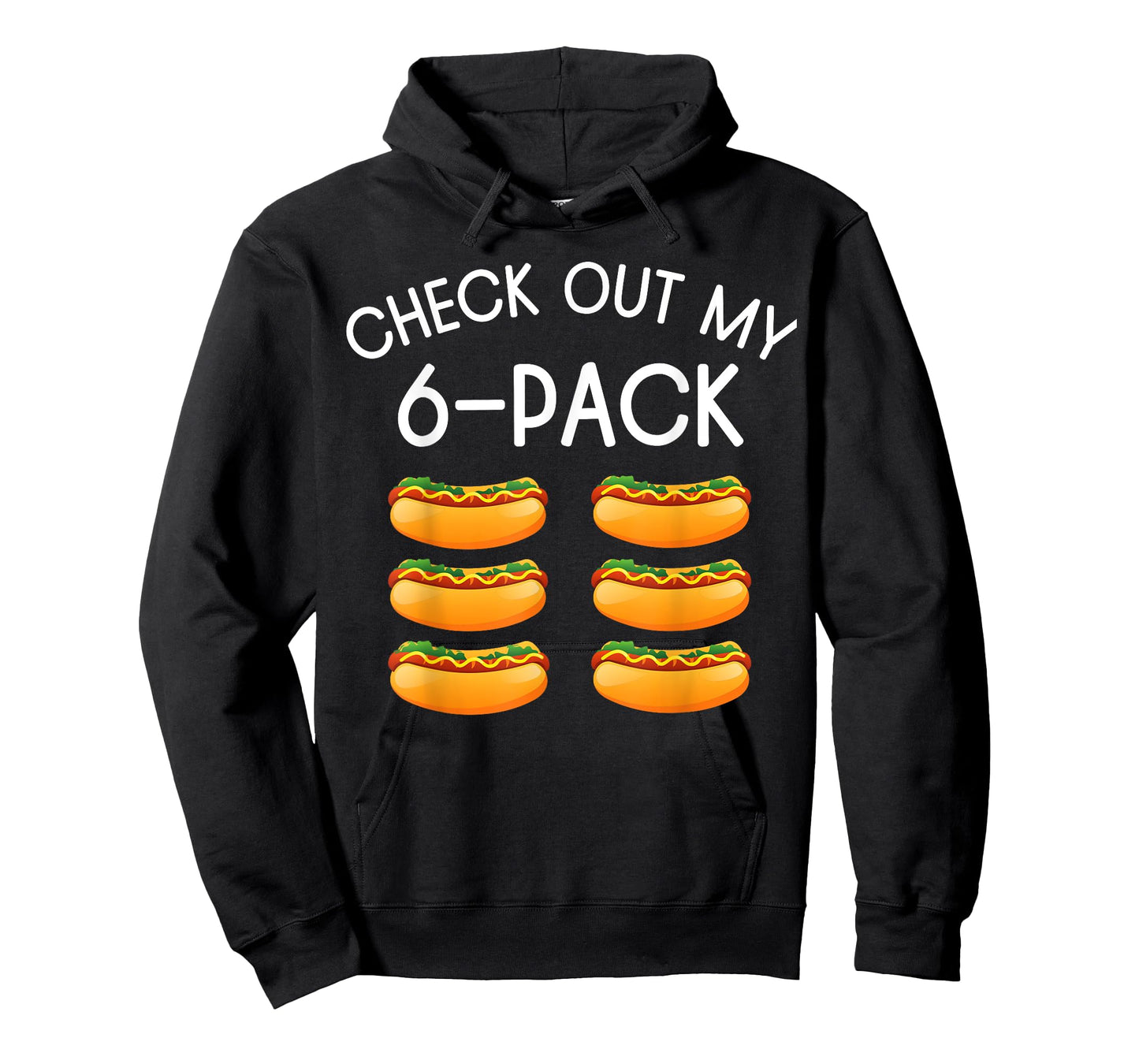 Funny Check Out My 6 Pack Hotdog, Funny Hot Dog Lovers Gym Men Women T-Shirt