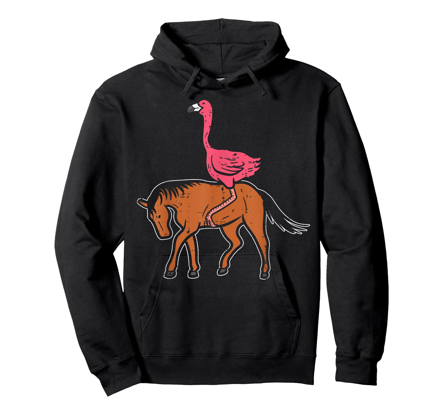 Flamingo Riding Horse Funny Bird Animal Lover Men Women Kids T-Shirt