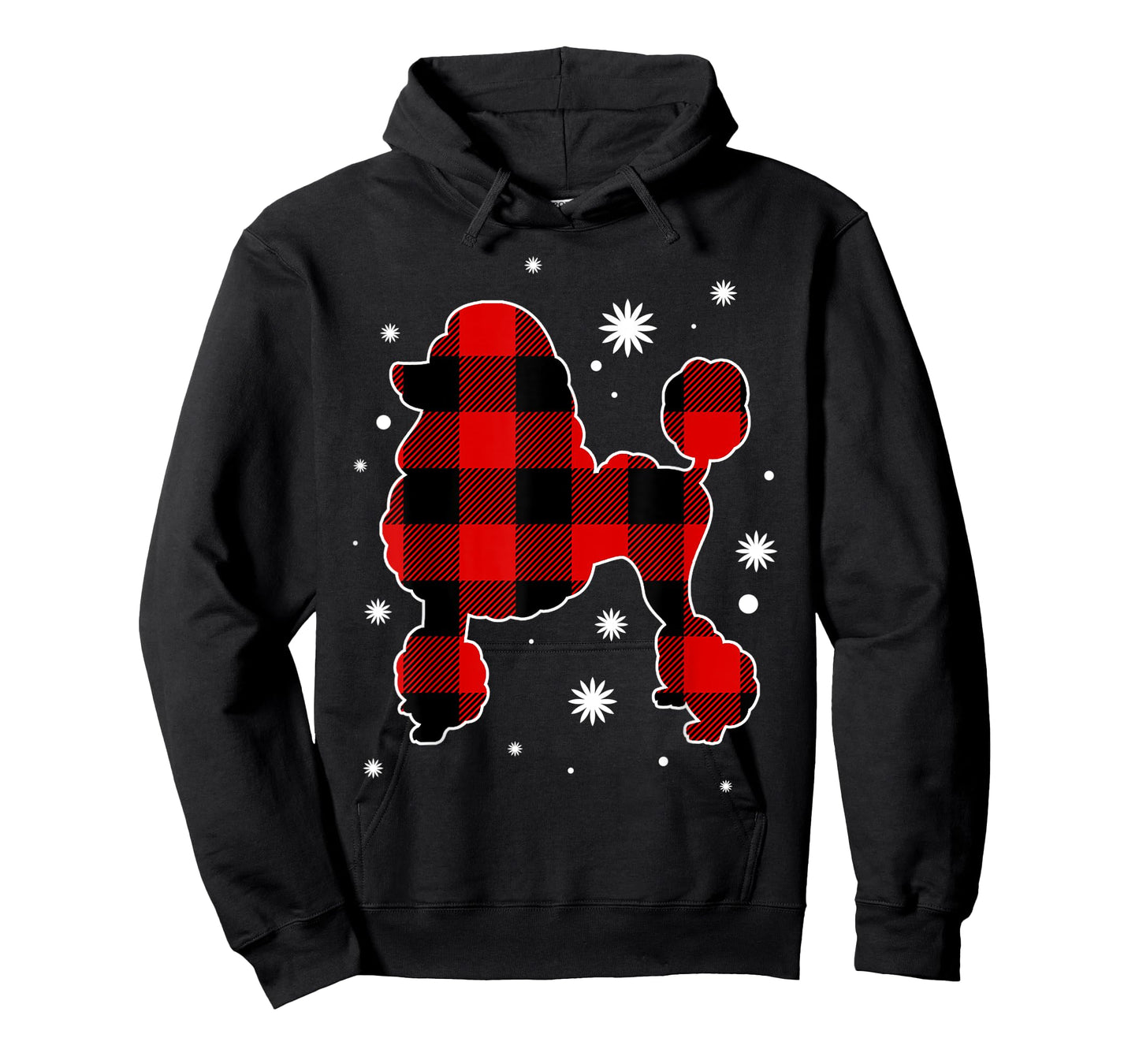 Poodle Christmas Pajama Dog Buffalo Plaid Xmas T-Shirt for Men Women Kids