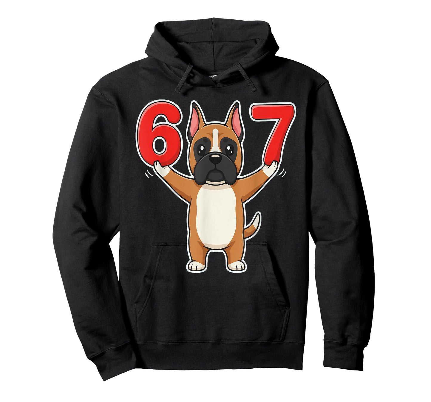 67 Funny Boxer Dog Six Seven 6-7 Meme Gen Z Humor Dog Lover T-Shirt