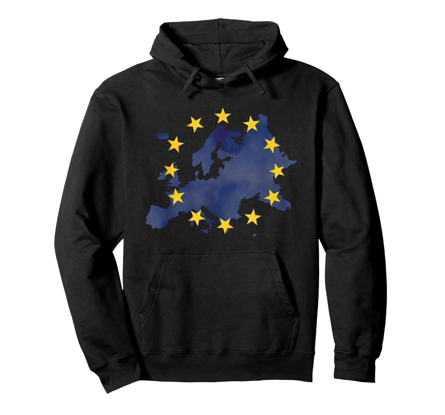 Map of Europe European Union Yellow Stars Starry Night EU T-Shirt