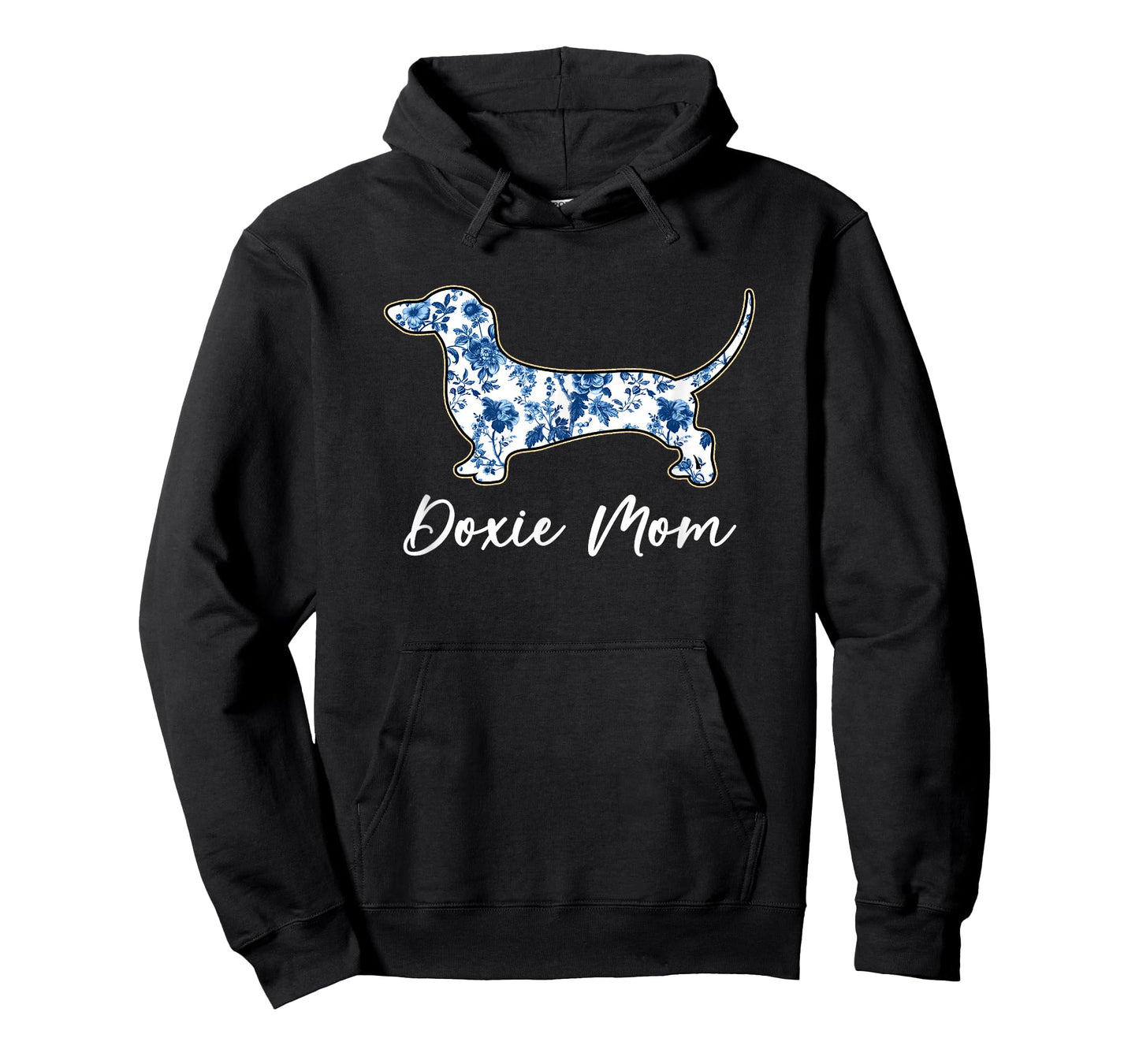 Dachshund Mom Doxie Dog Blue Chinoiserie Dog Lover Women T-Shirt