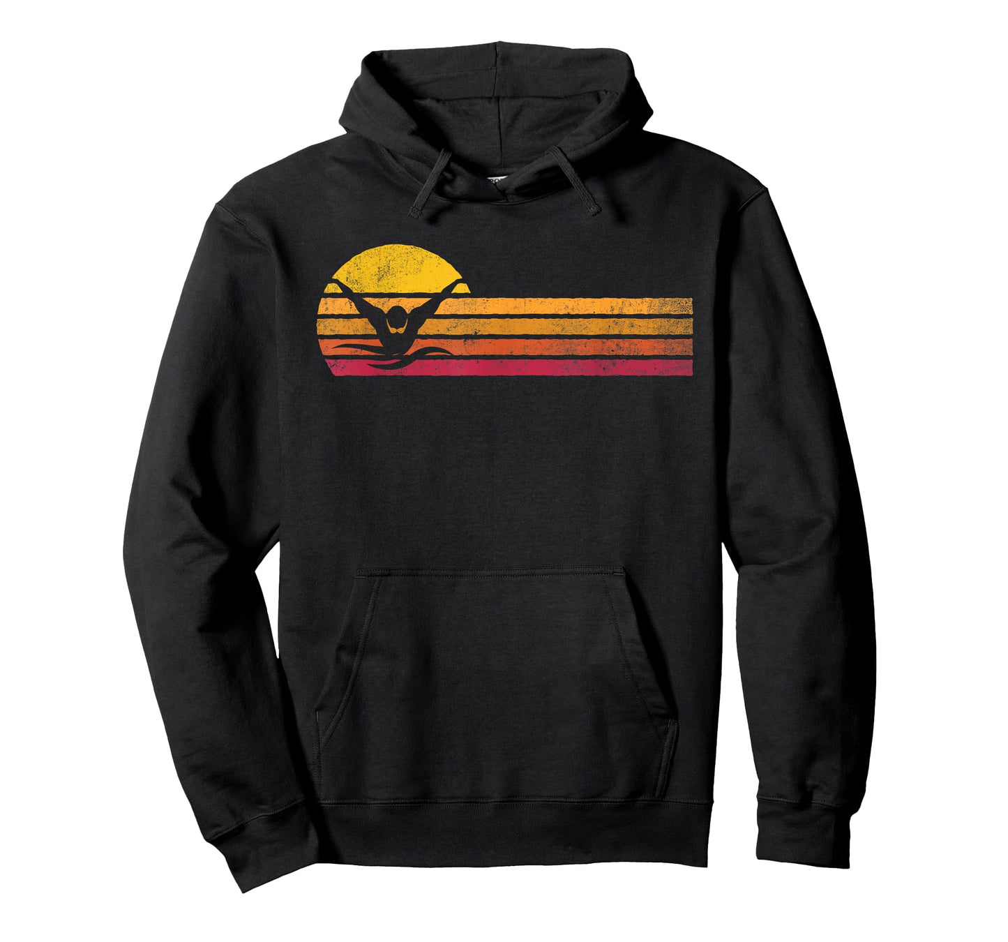 Vintage Style Swimming Silhouette Retro Swimmer 90s Gift T-Shirt