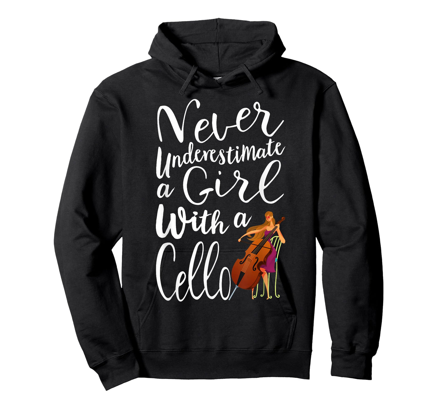 Never Underestimate a Girl With a Cello Cool Cello Quote T-Shirt