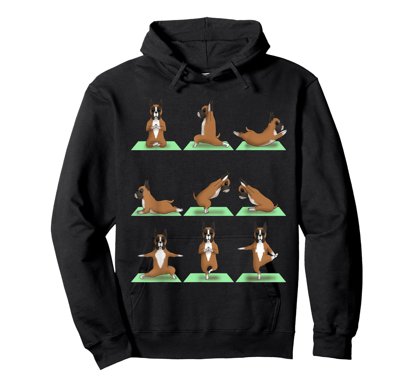 American Boxer Dog Yoga Pose Zen Workout Exercise Yogi Cute T-Shirt