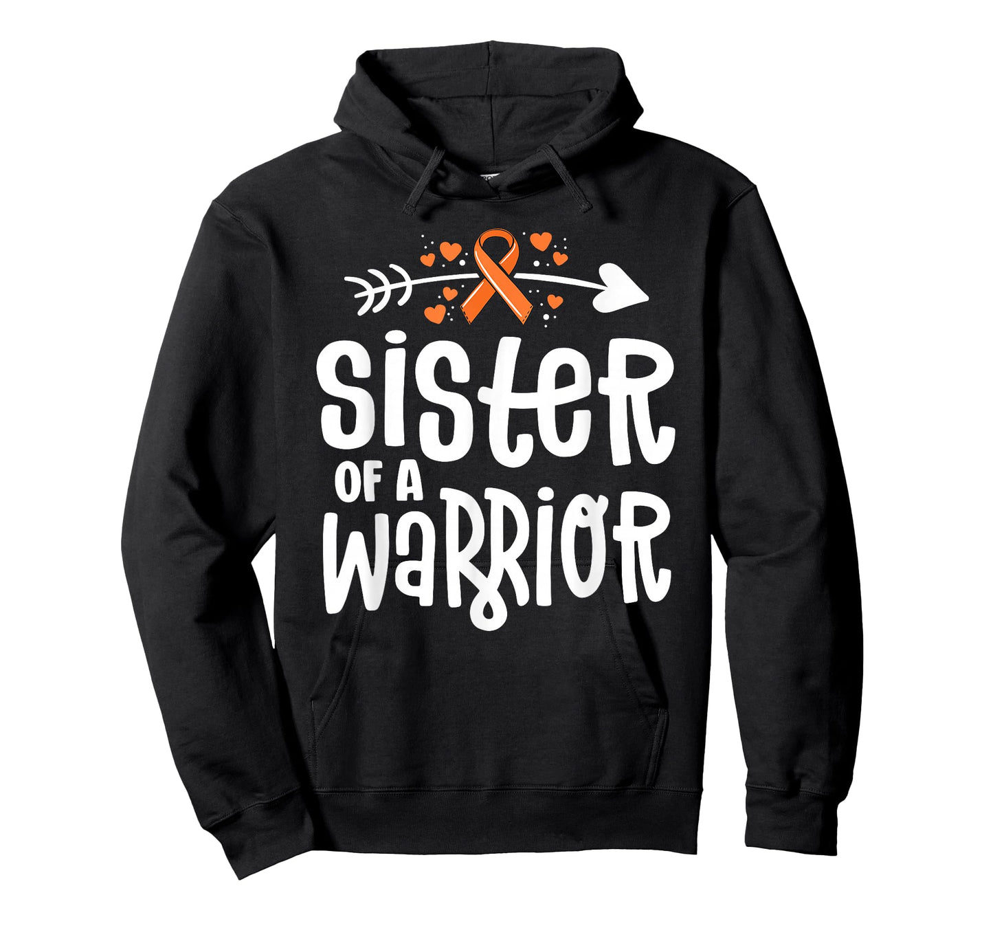Sister of a Warrior Orange Family Leukemia Cancer Awareness T-Shirt