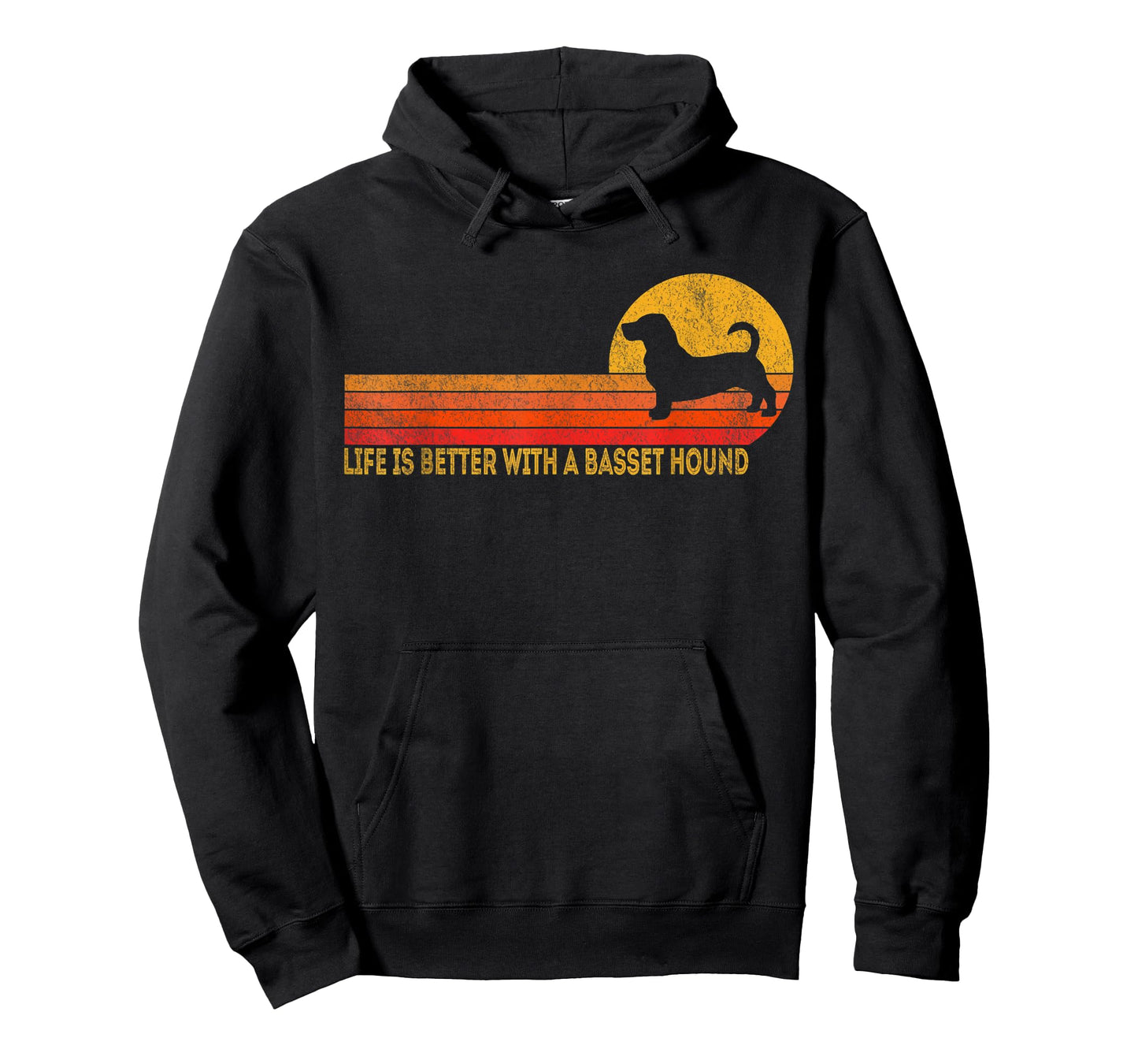 Life Is Better With A Basset Hounds Retro Basset Hound T-Shirt