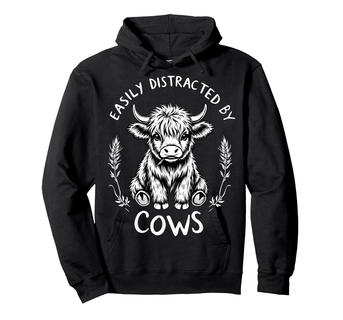 Easily Distracted By Cows Funny Rancher Cow Farmer Cattle T-Shirt