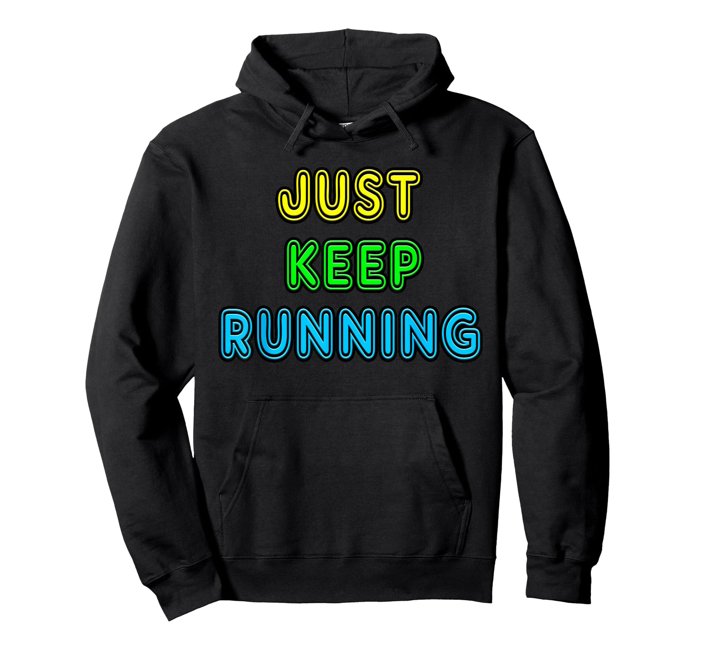 Retro Vintage Neon Sign Just Keep Running T-Shirt T-Shirt