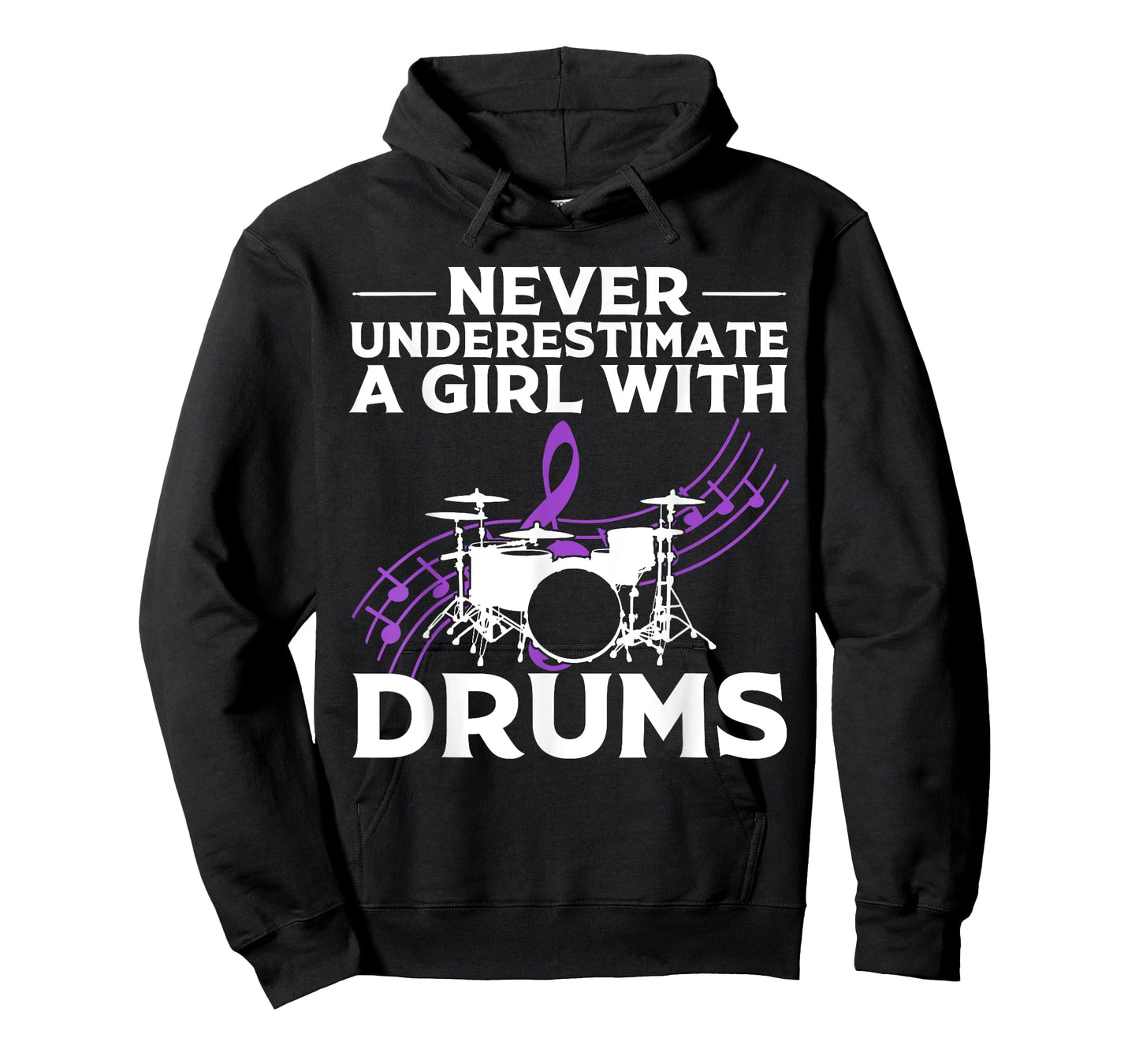 Funny Girl Drummer Gift For Women Cool Rock And Roll Lady T-Shirt
