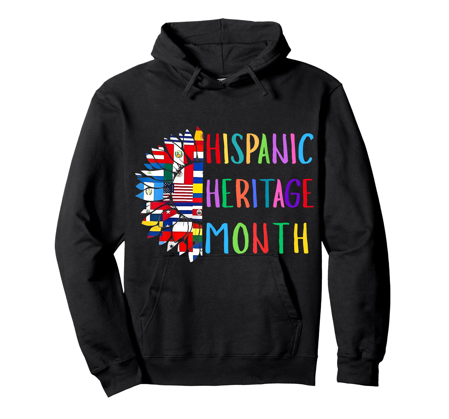 Sunflower Latino Countries Flags Hispanic Heritage Month T-Shirt