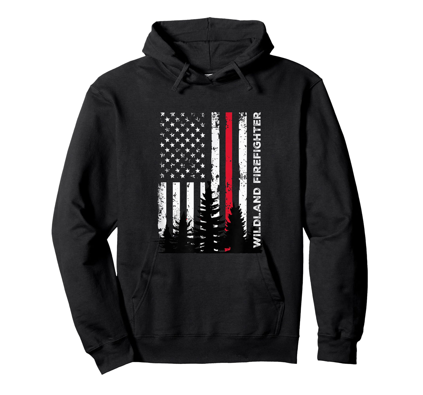 Fireman Patriotic American Flag Quote Wildland Firefighter T-Shirt