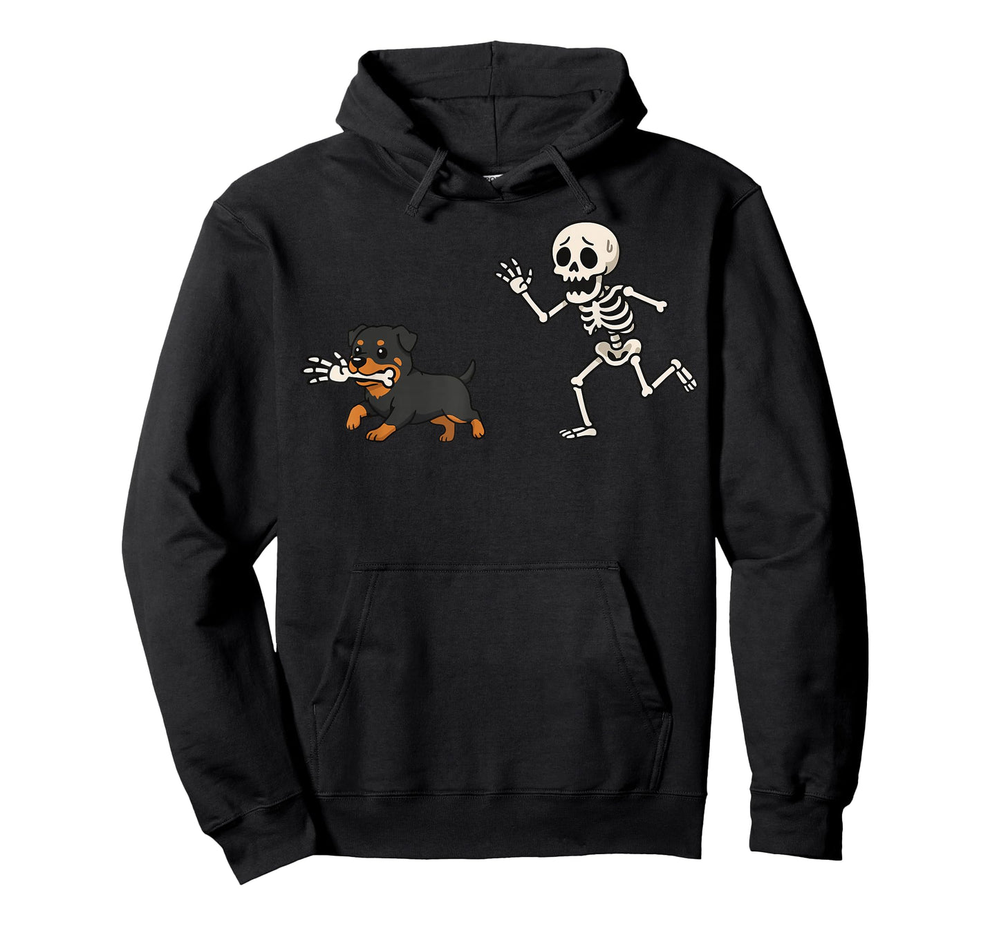 Rottweiler Skeleton Hand Halloween T-Shirt
