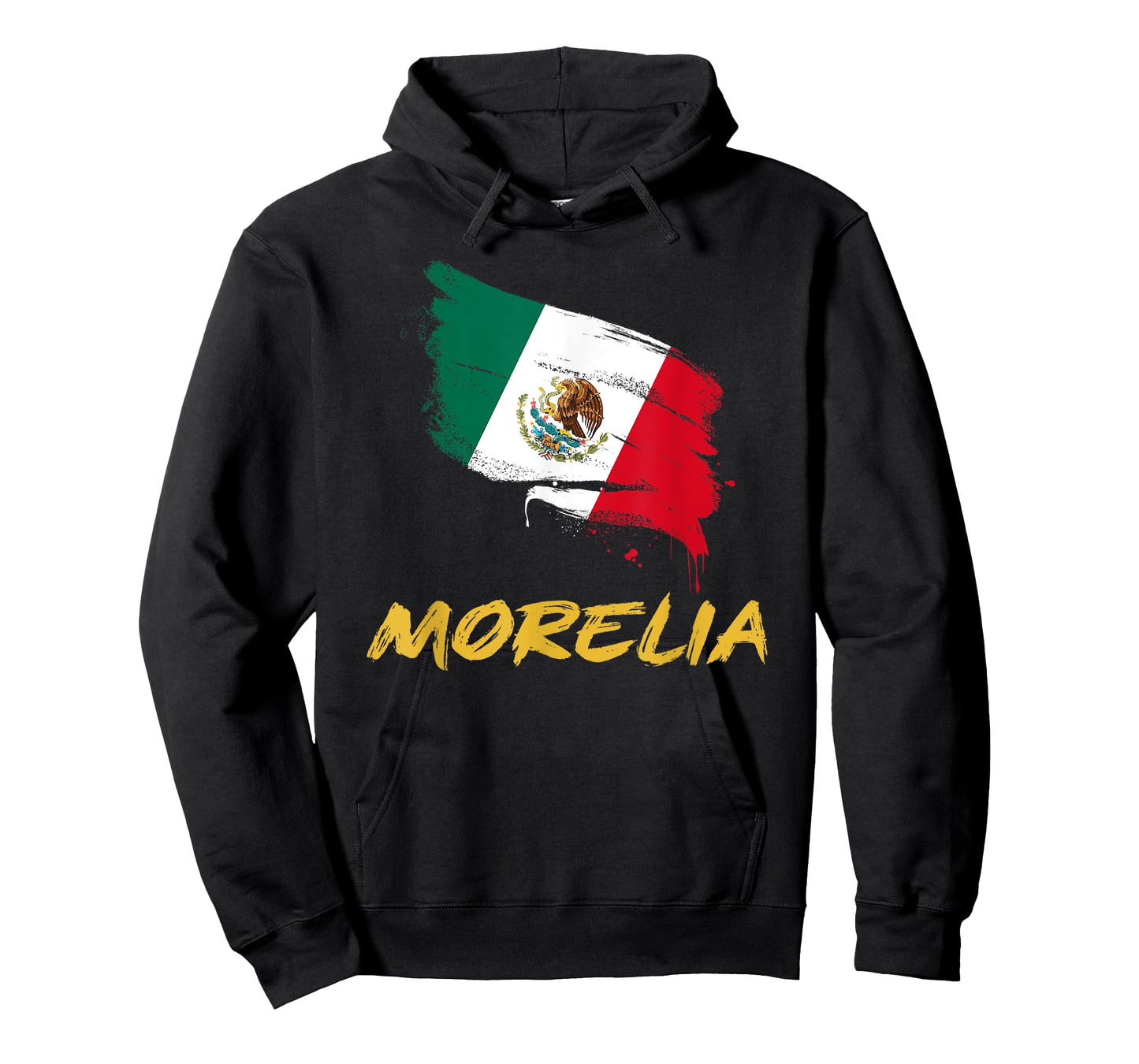 Morelia Mexico MX Mexican Heritage Flag Paint Stroke T-Shirt