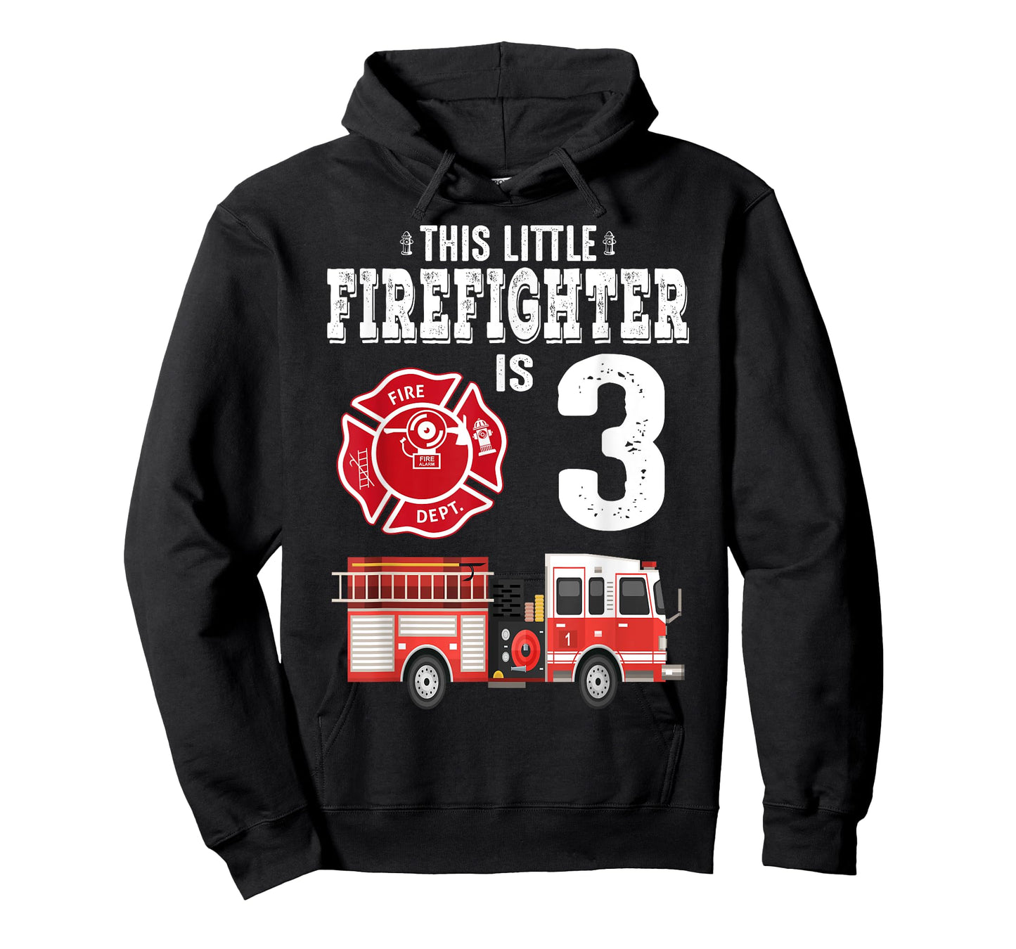 Sound The Alarm I'm 3 Funny Future Firefighter Birthday T-Shirt