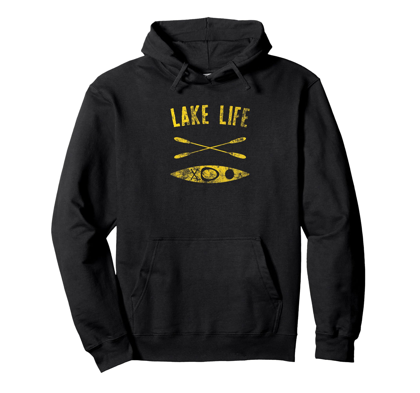 Lake Life Boater and Kayak Distressed Graphic T-Shirt T-Shirt