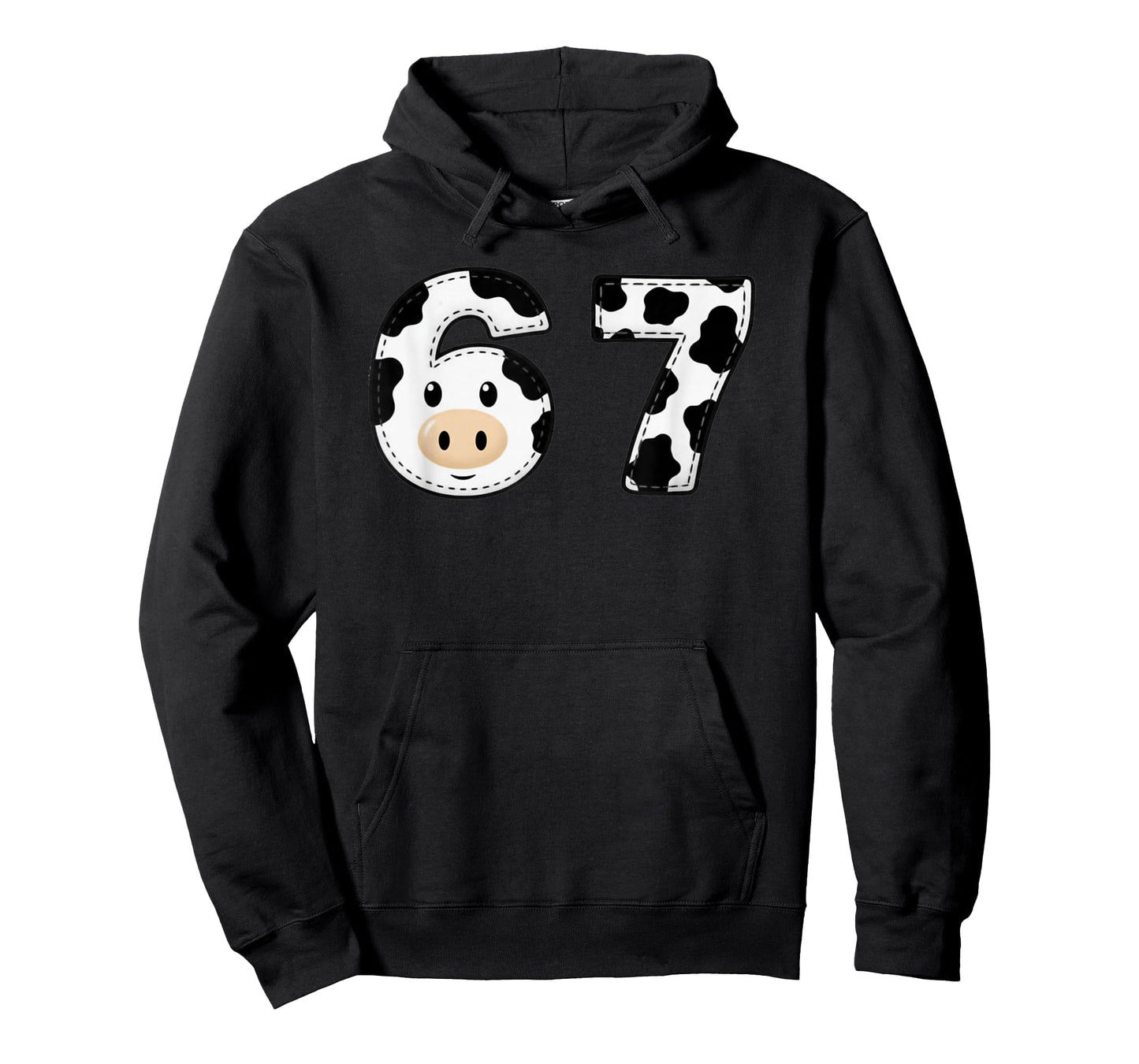 Six Seven 67 Cow Print Numbers 6 and 7 Animal Whisperer Farm T-Shirt