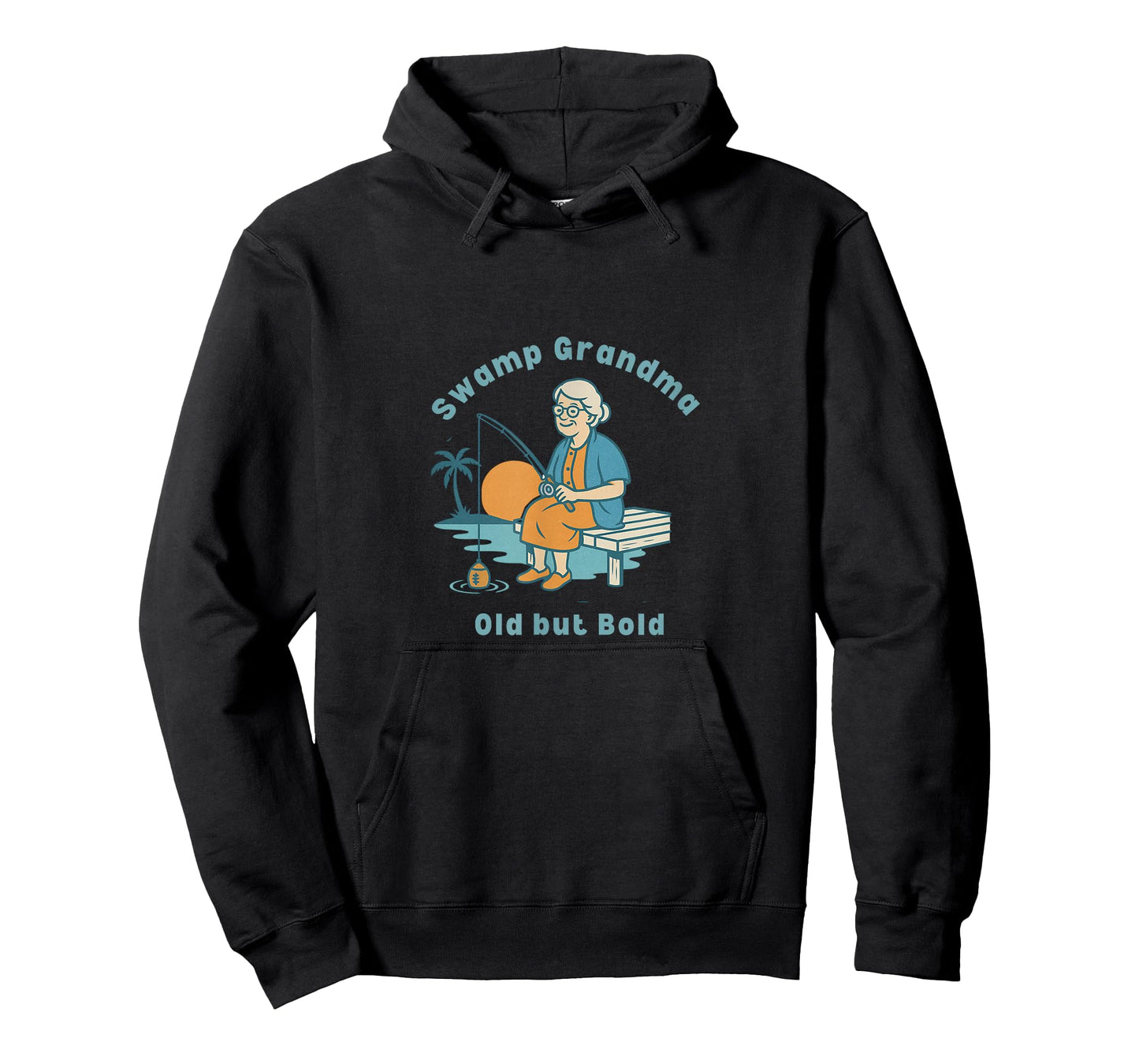 Retro College Spirit Grandma Gameday Football Orange & Blue T-Shirt