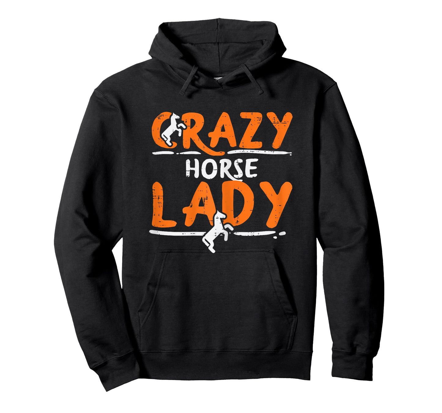 Crazy Horse Lady Funny Riding Racing Equestrian Women Girls T-Shirt