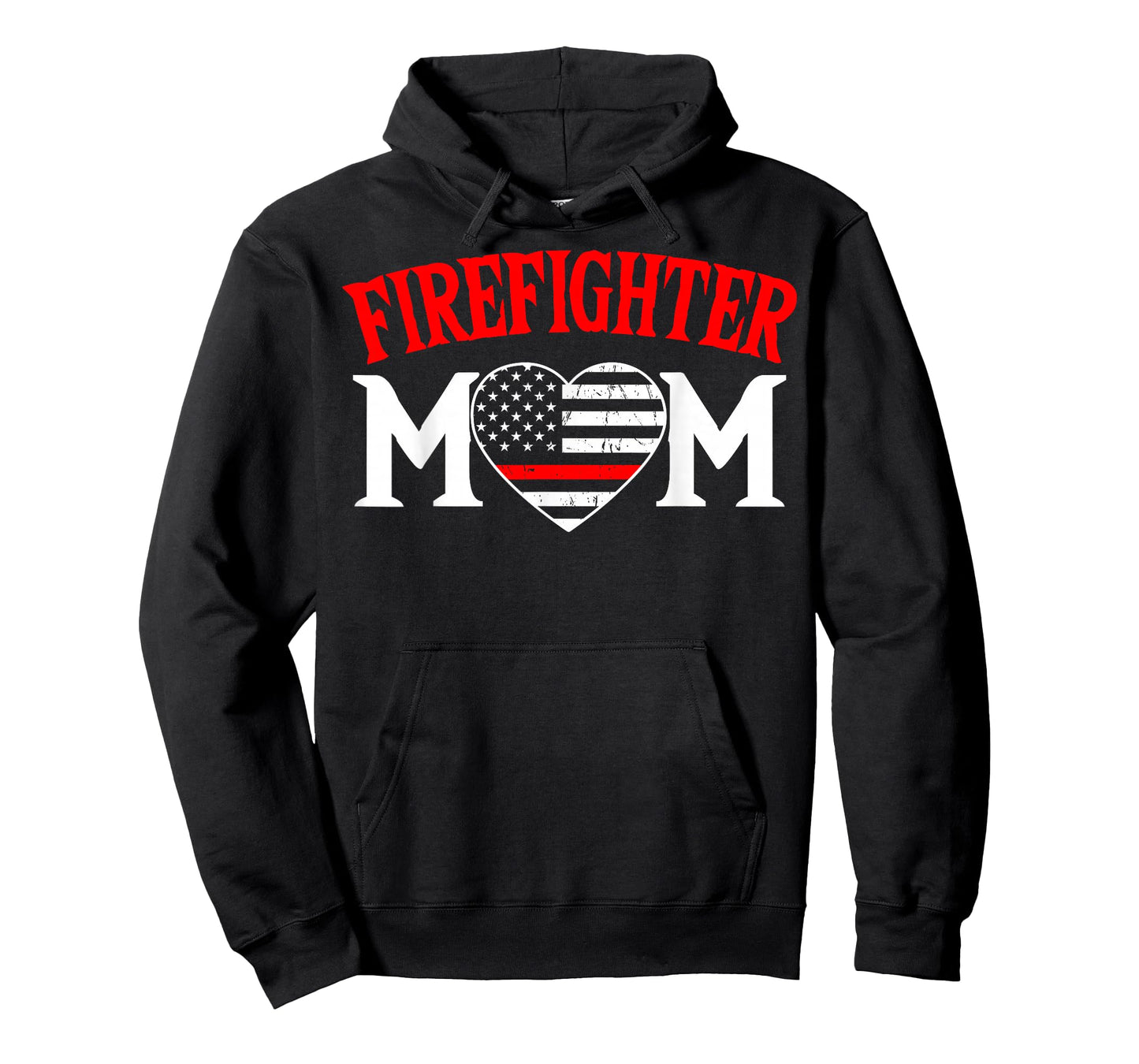 Firefighter Mom Thin Red Line Fireman Firefighting Patriotic T-Shirt