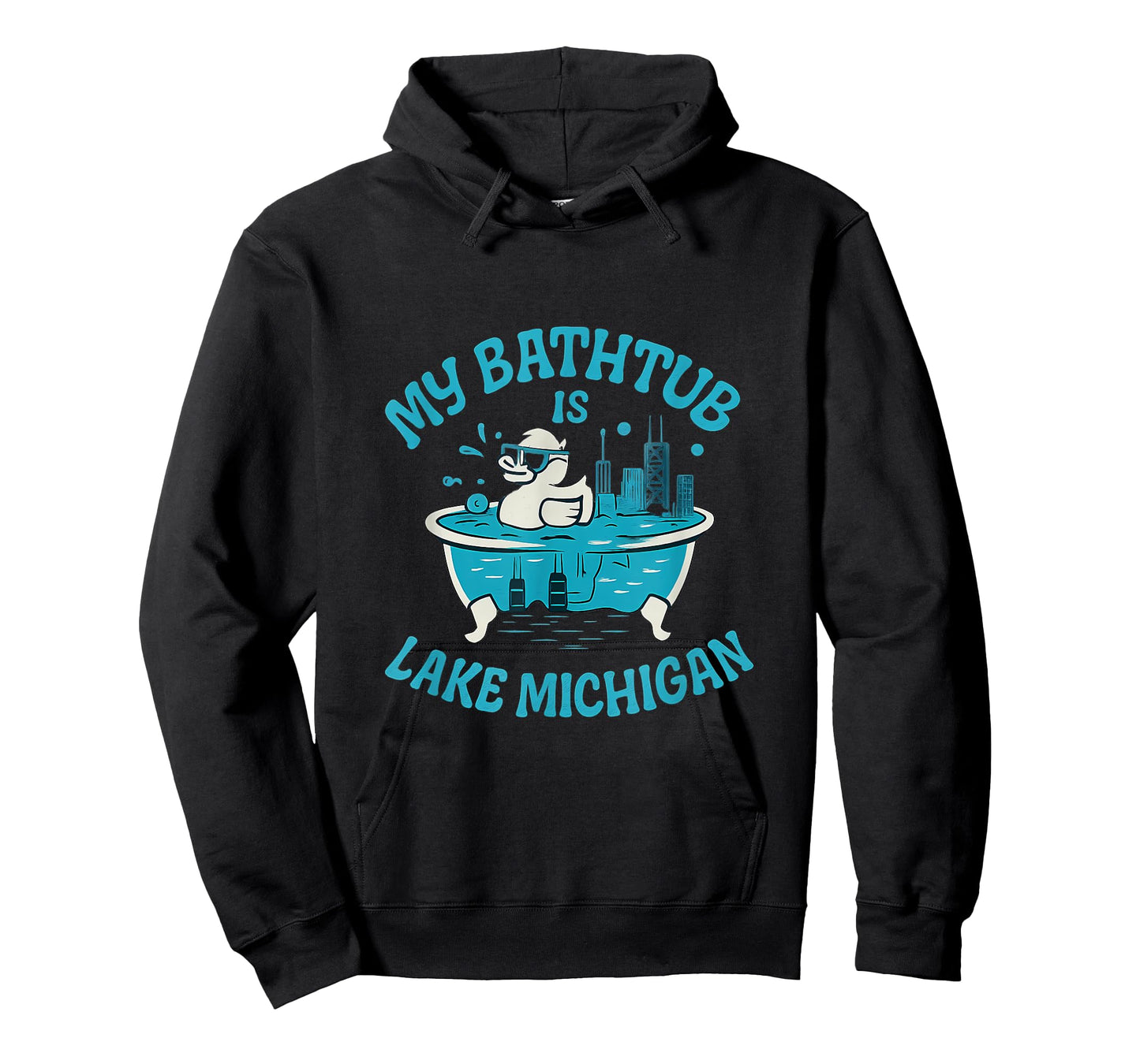 My Bathtub is Lake Michigan Chicago 80s Retro T-Shirt
