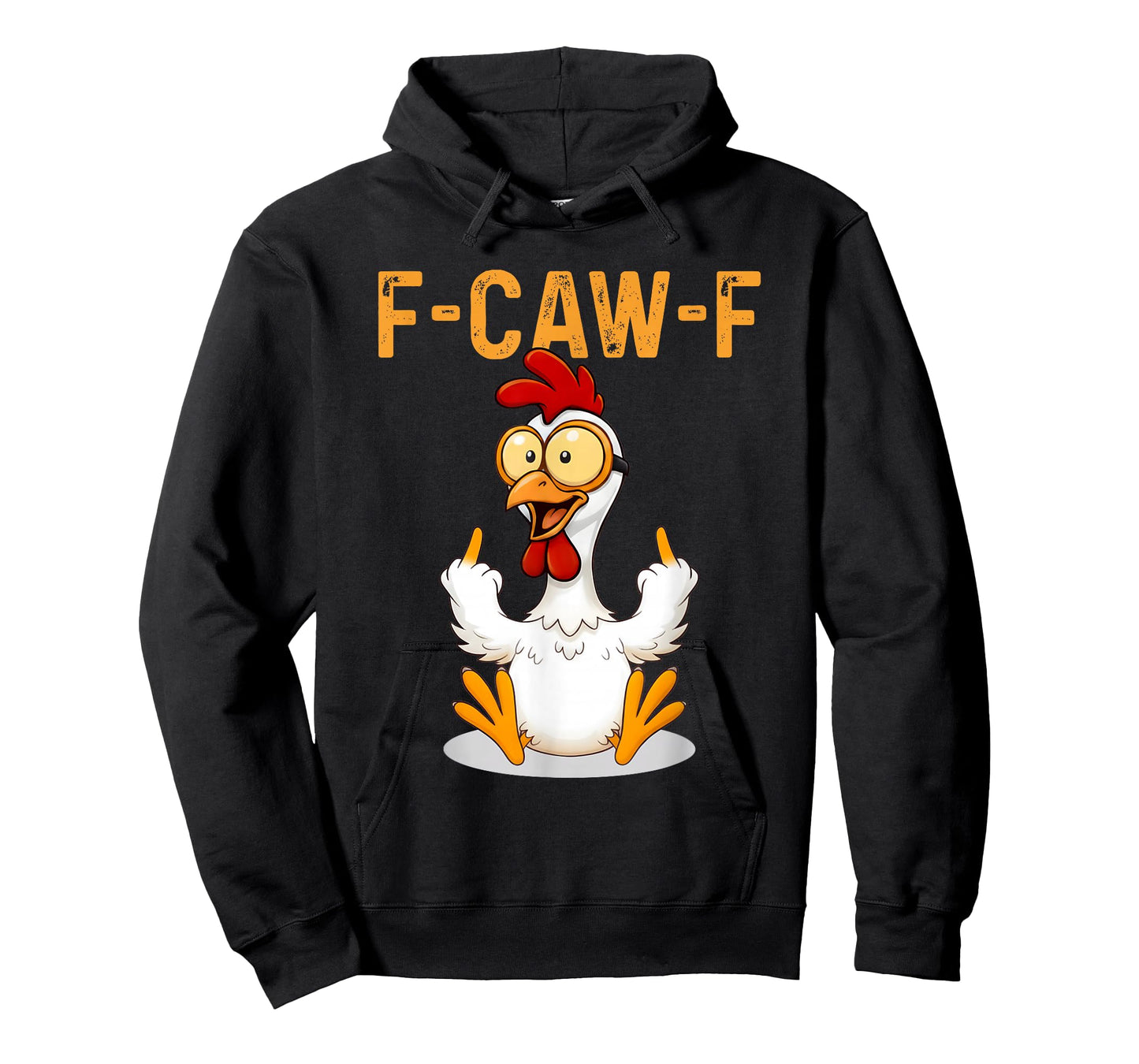 Funny F-Awk-F Chicken F-Caw-F Rooster Pun Retro T-Shirt
