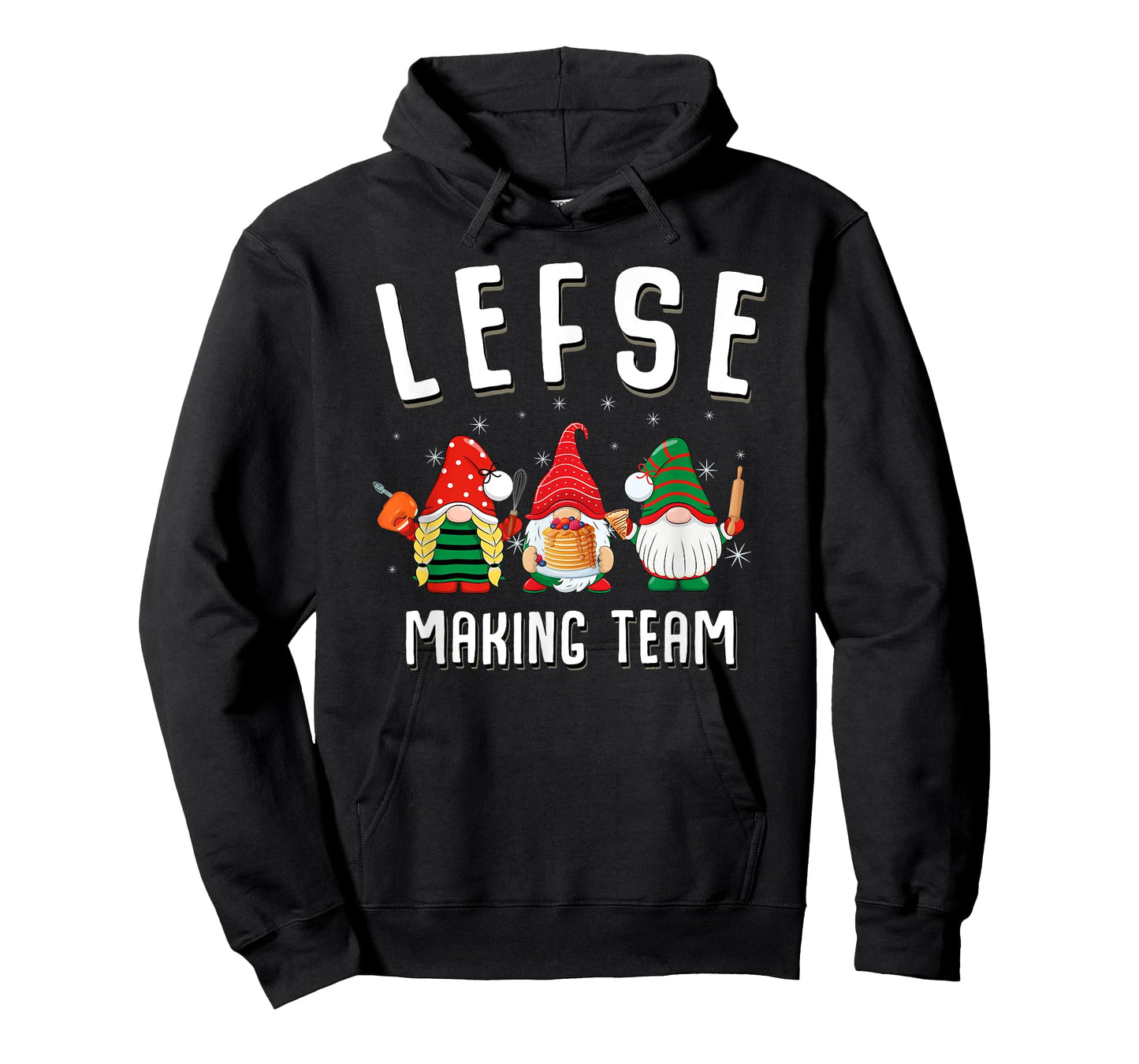 Lefse Making Team Christmas Baking Gnomes T-Shirt