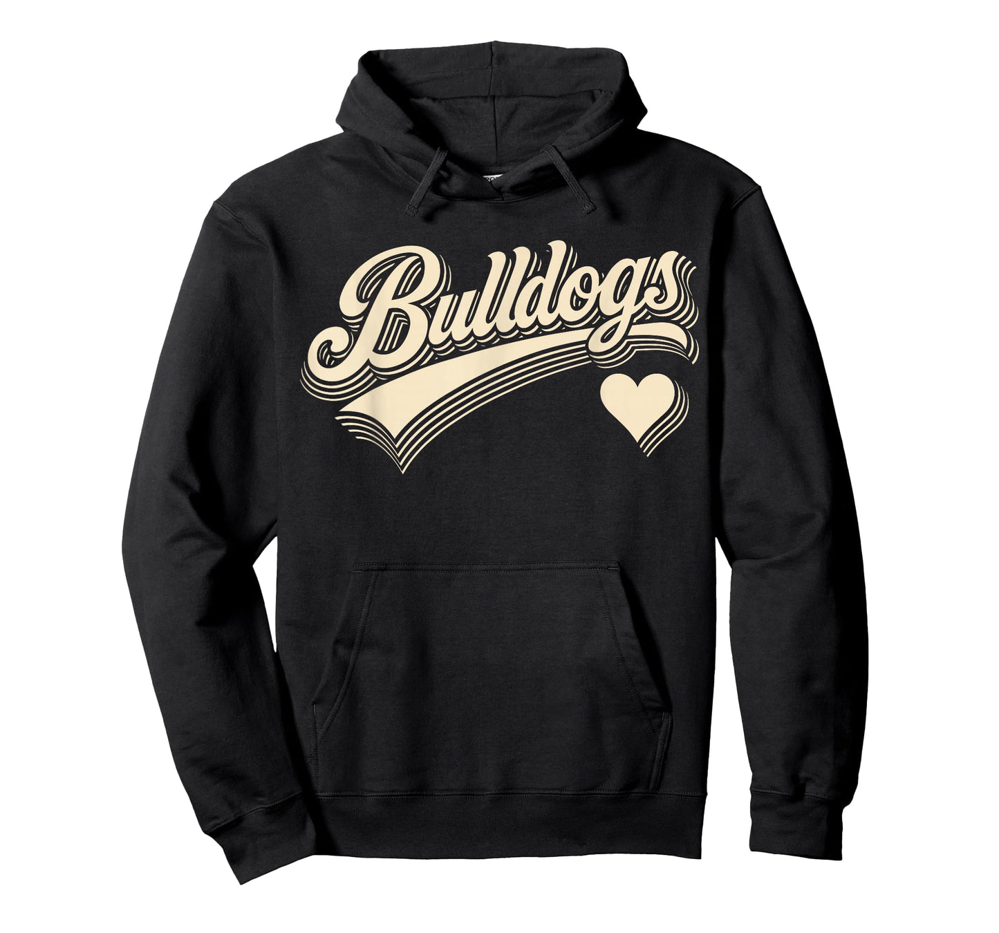 Retro Bulldogs Vintage Heart Design Gift for Men Women Kids T-Shirt