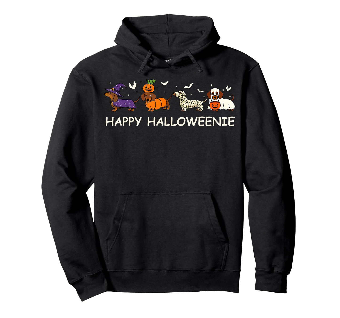 Weiner Dog Witch Happy Halloweenie Cute Halloween Dachshund T-Shirt