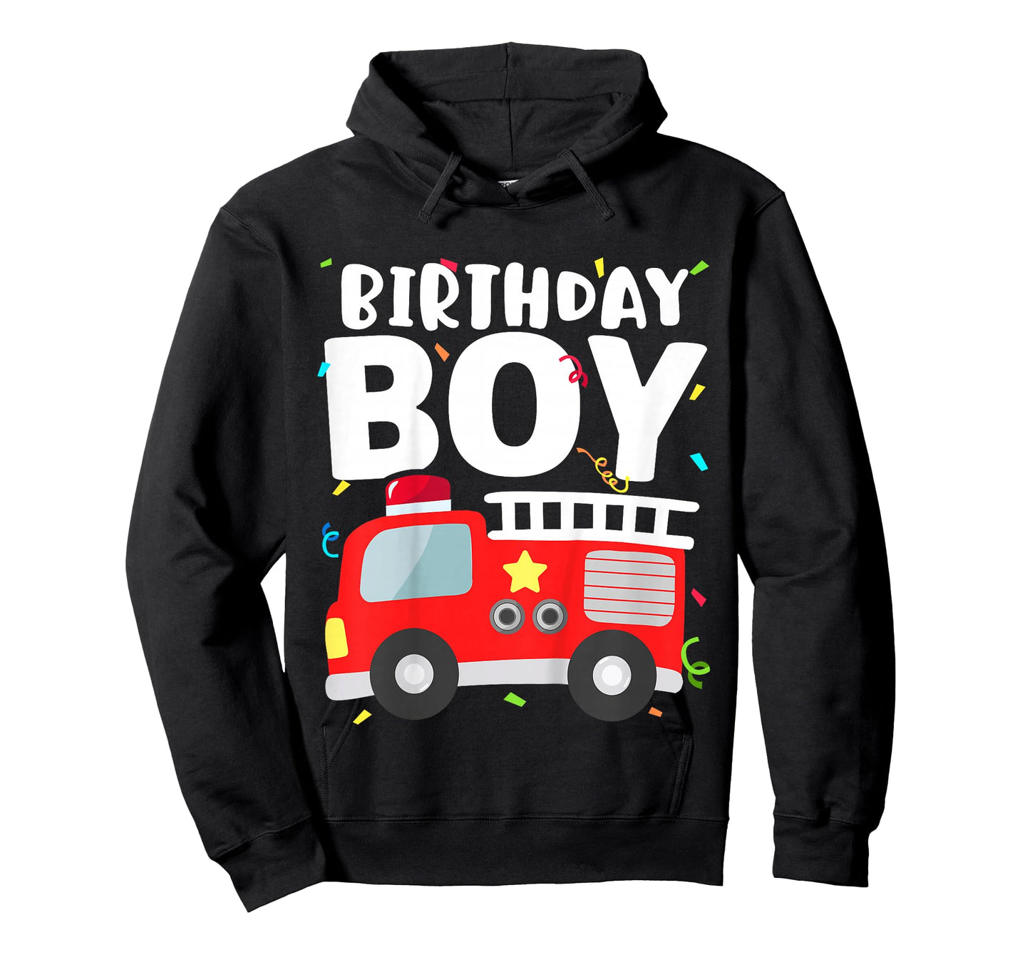 Kids Birthday Boy Fire Truck Party Firefighter Theme Toddler T-Shirt