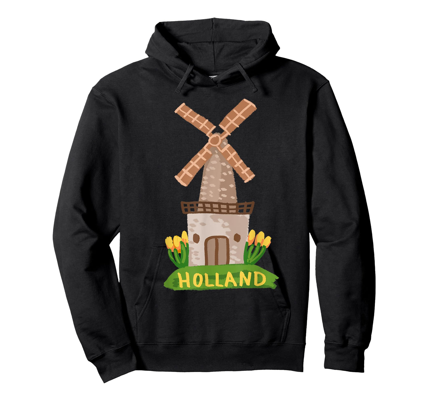 Holland Tulips Houses Windmill Amsterdam Netherlands T-Shirt