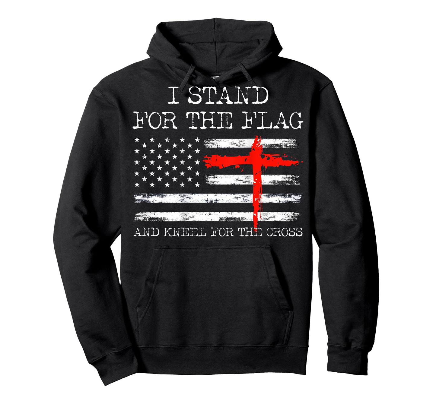 I Stand For The Flag And Kneel For The Cross USA (On Back) T-Shirt